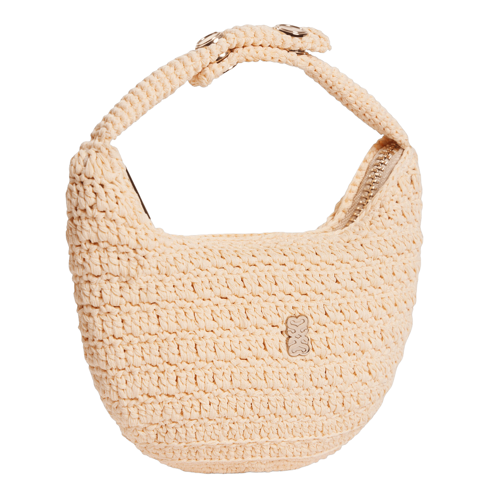 Petite maroquinerie en crochet Beige