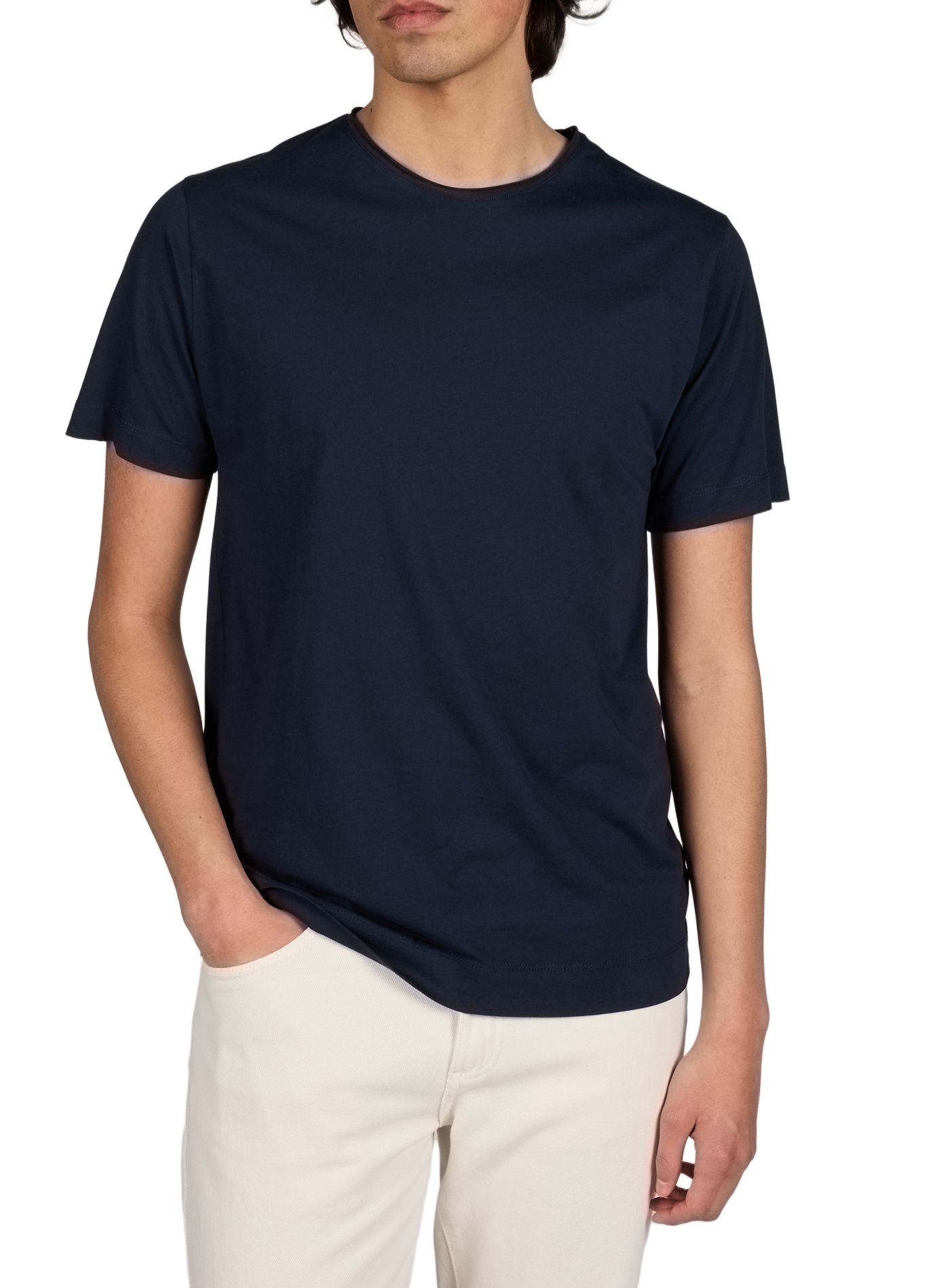 T-shirt uni en coton LAFAURIE Bleu