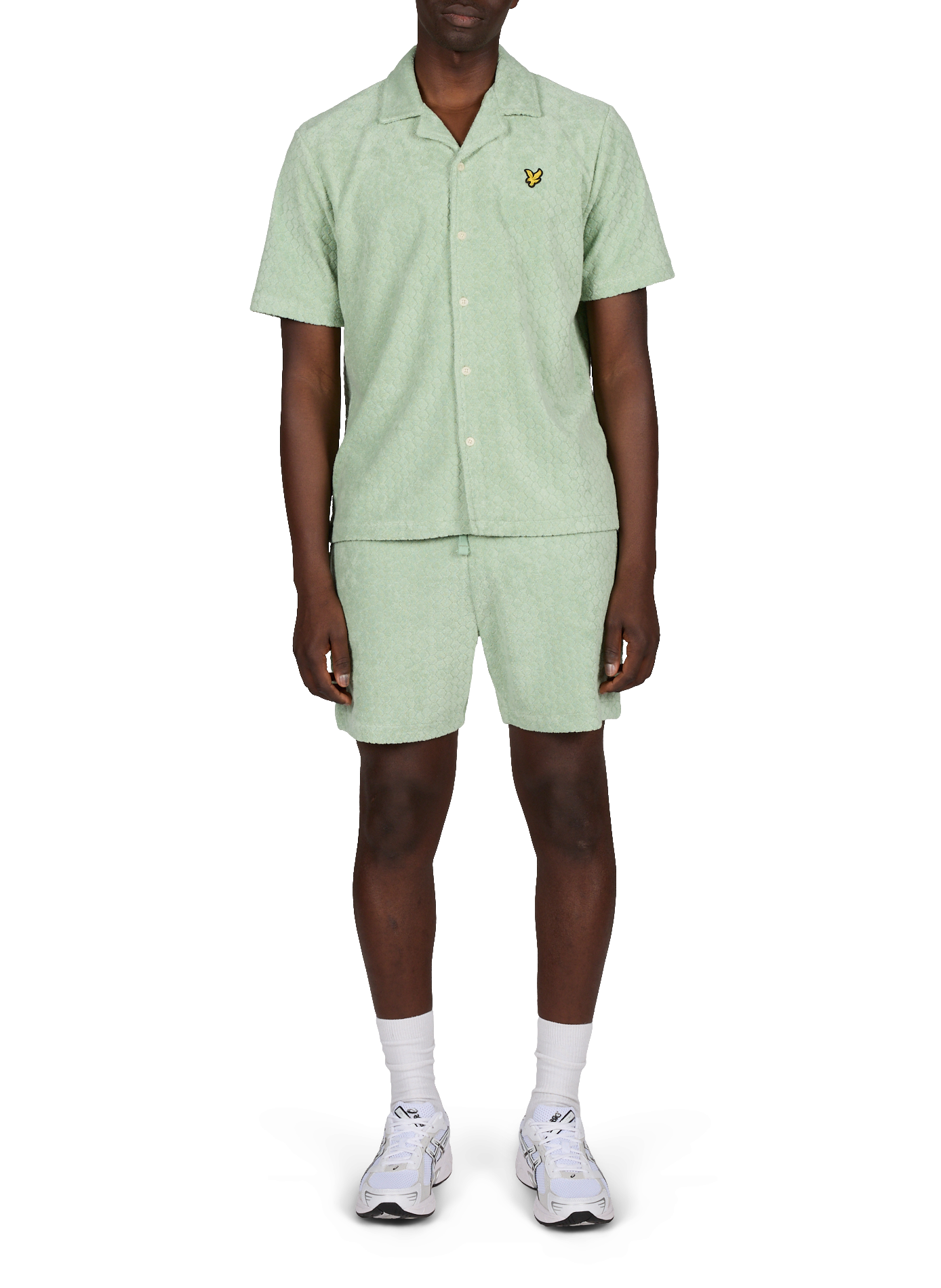Chemise éponge manches courtes en coton mélangé LYLE & SCOTT Vert