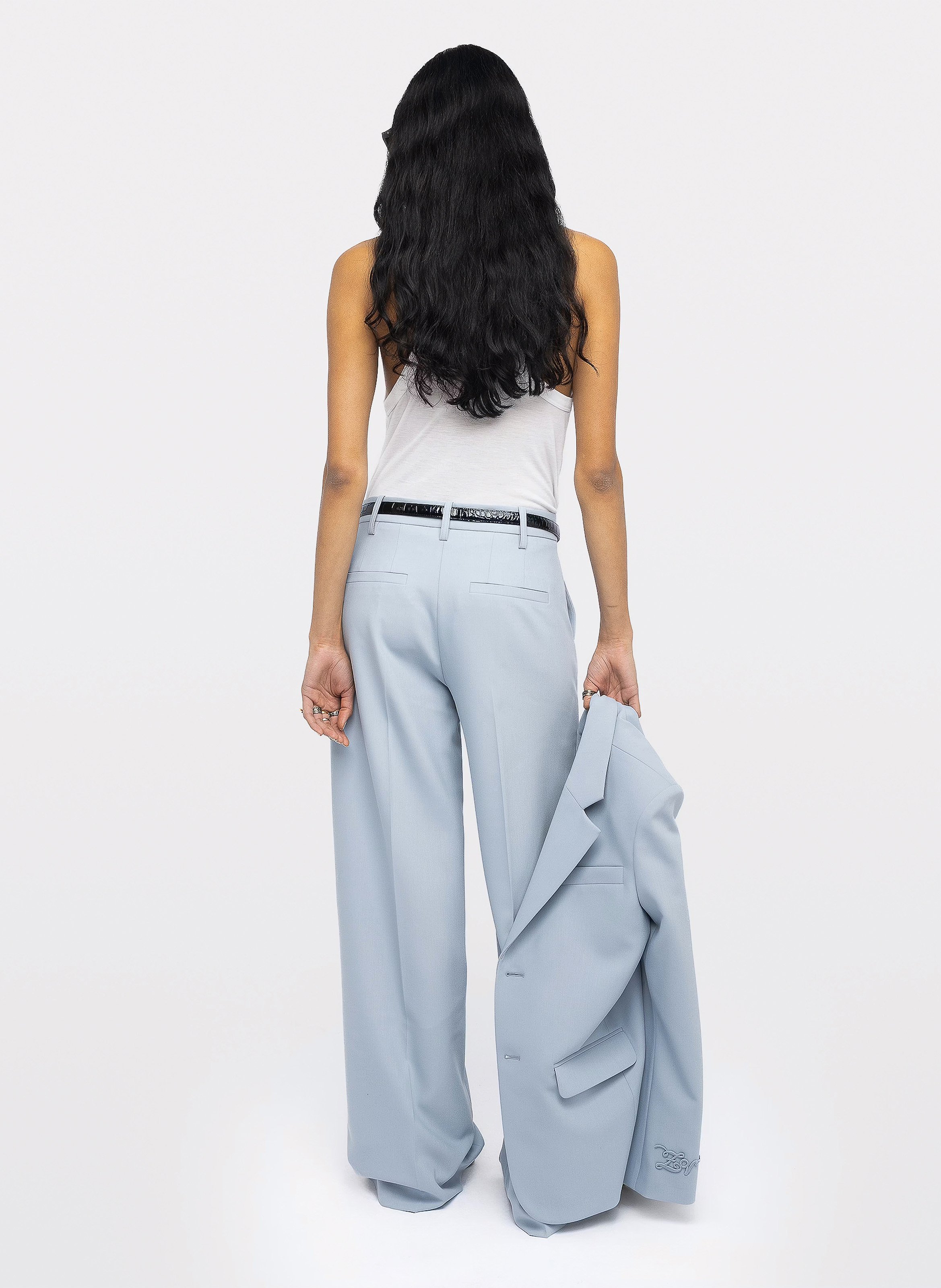 Pantalon droit taille haute panol ZADIG&VOLTAIRE Bleu