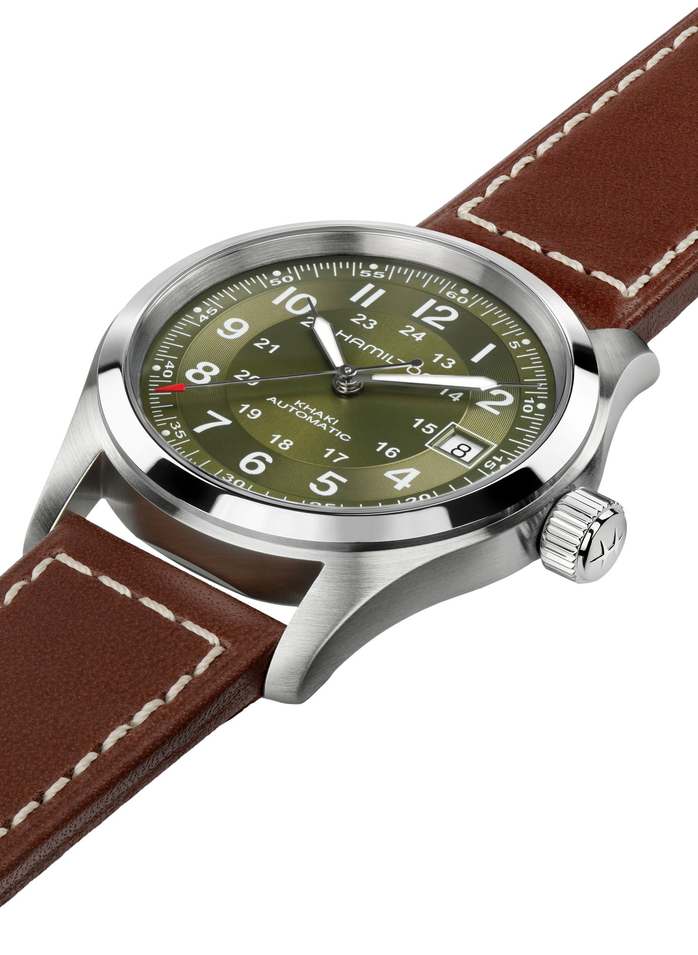 Montre Khaki Field Auto en acier inoxydable HAMILTON Vert