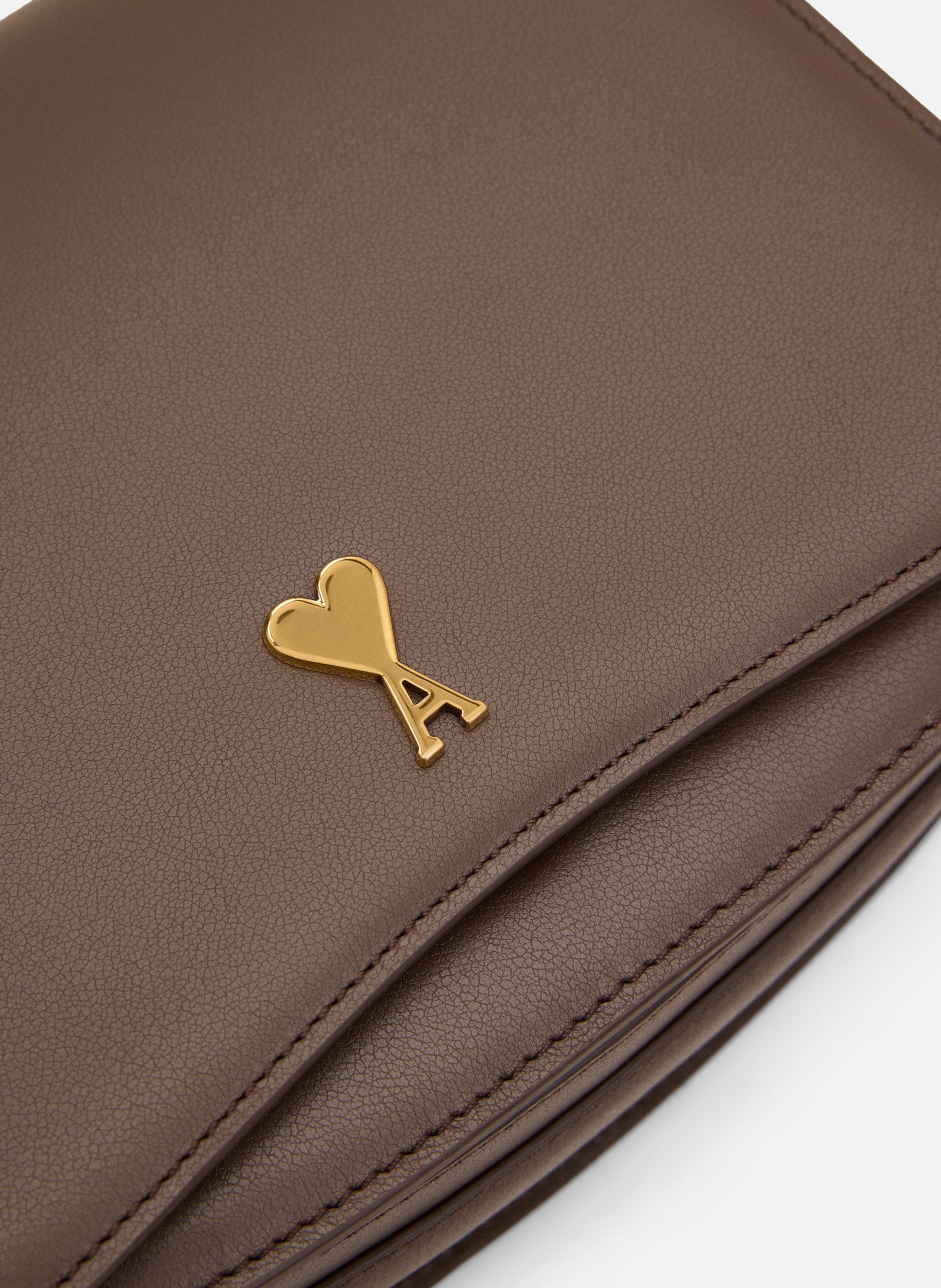 Sac paris paris unisexe en cuir de vachette AMI PARIS Marron