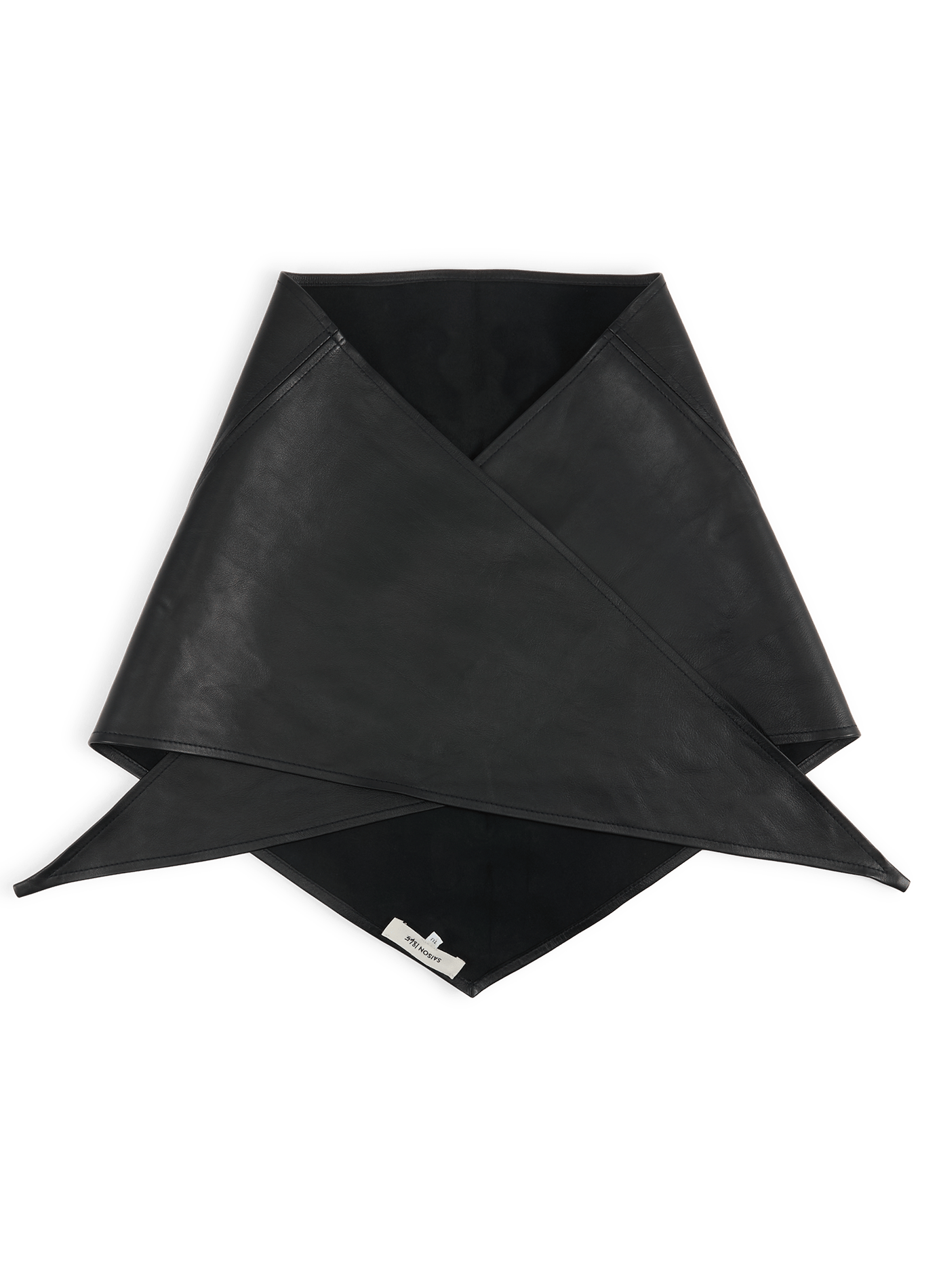 Leder-Dreiecksschal SAISON 1865 Schwarz