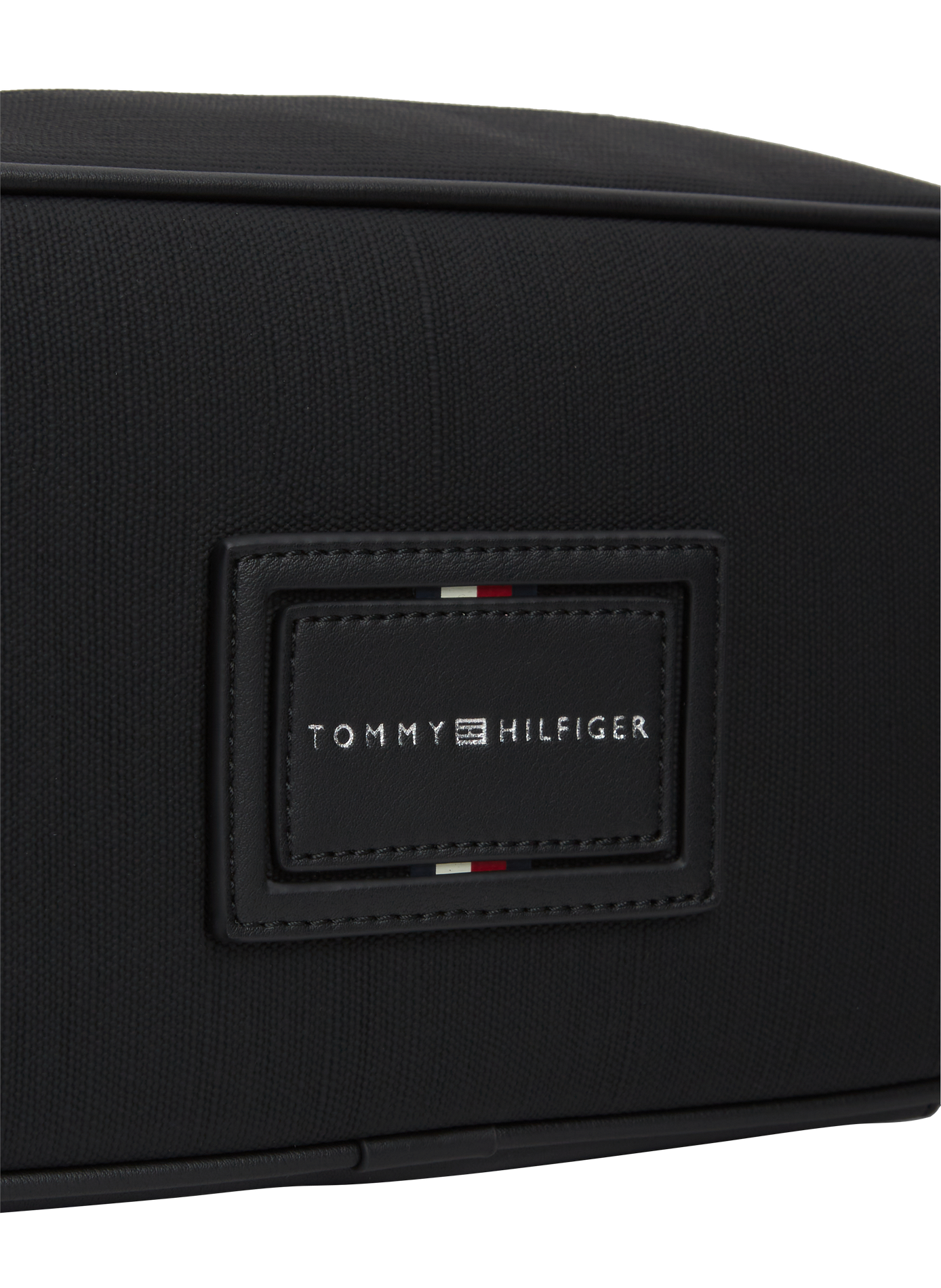 Trousse de toilette texturée à patch logo TOMMY HILFIGER Noir