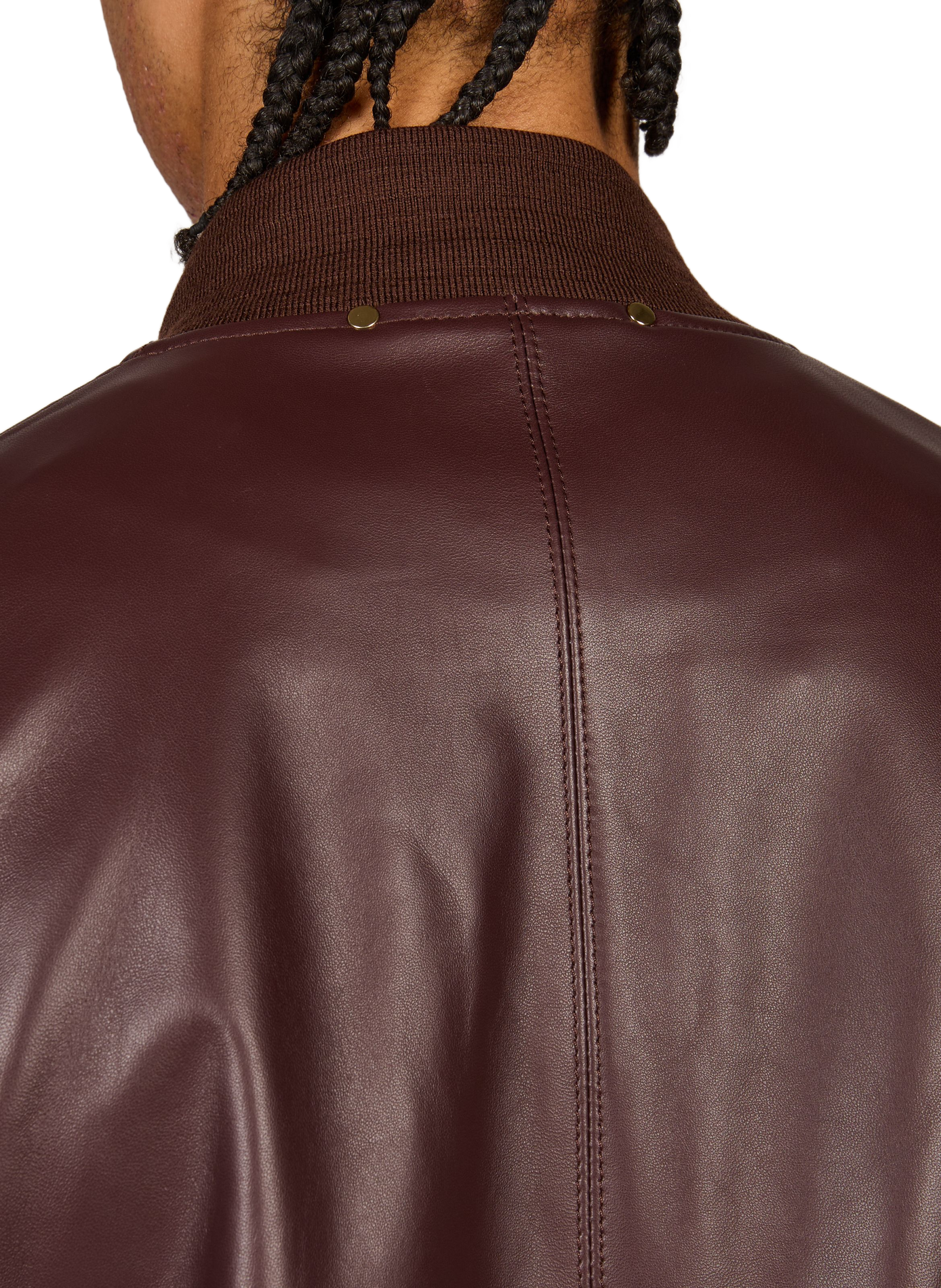 Blouson droit en cuir PAUL SMITH Rouge