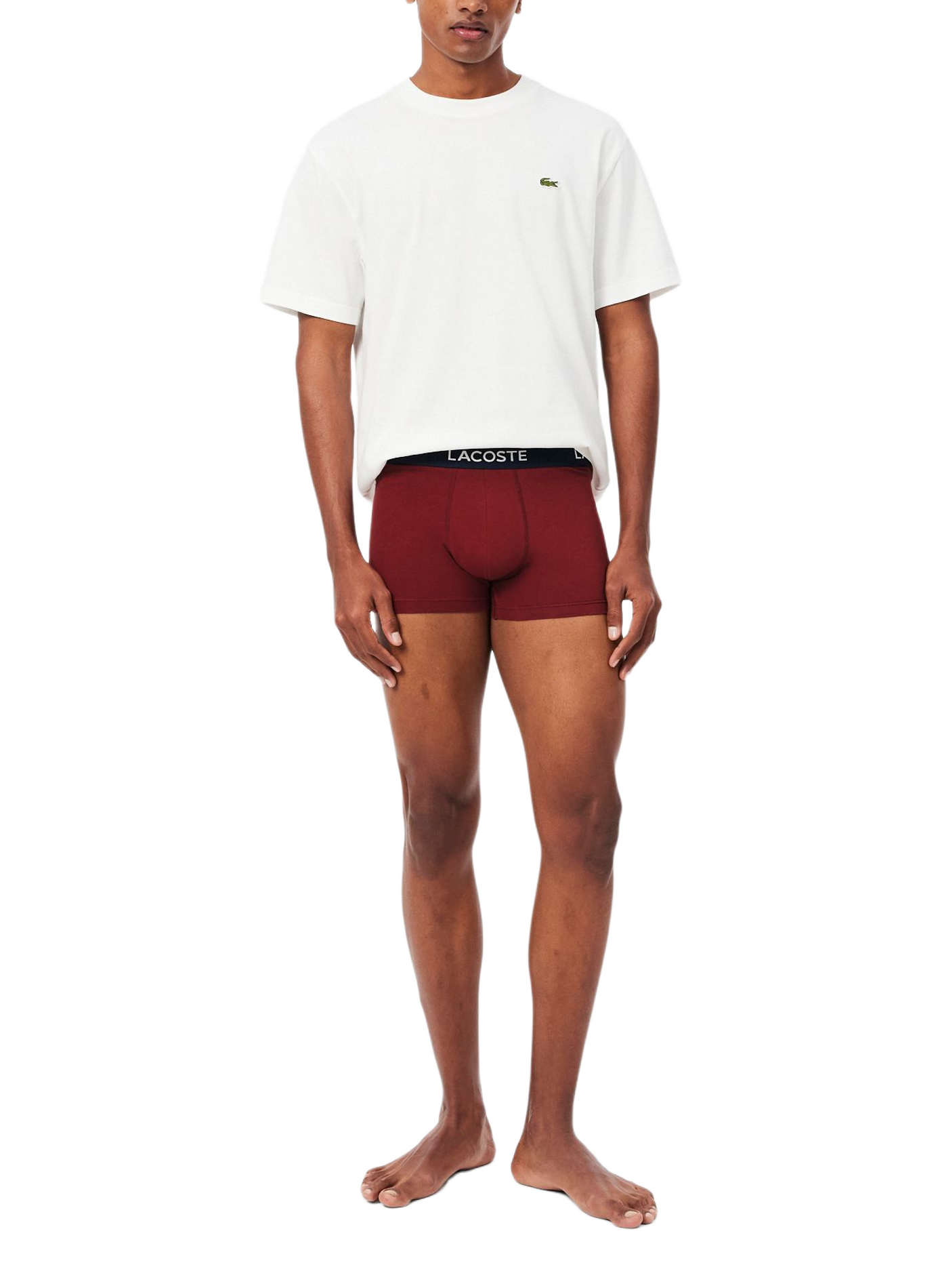 Lot de 3 caleçons en coton mélangé LACOSTE Multicolore