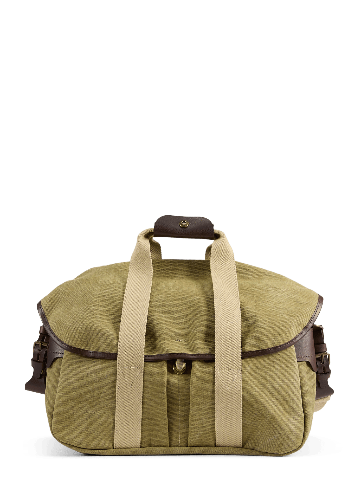 Business bag Musette in cotton and leather BLEU DE CHAUFFE Khaki