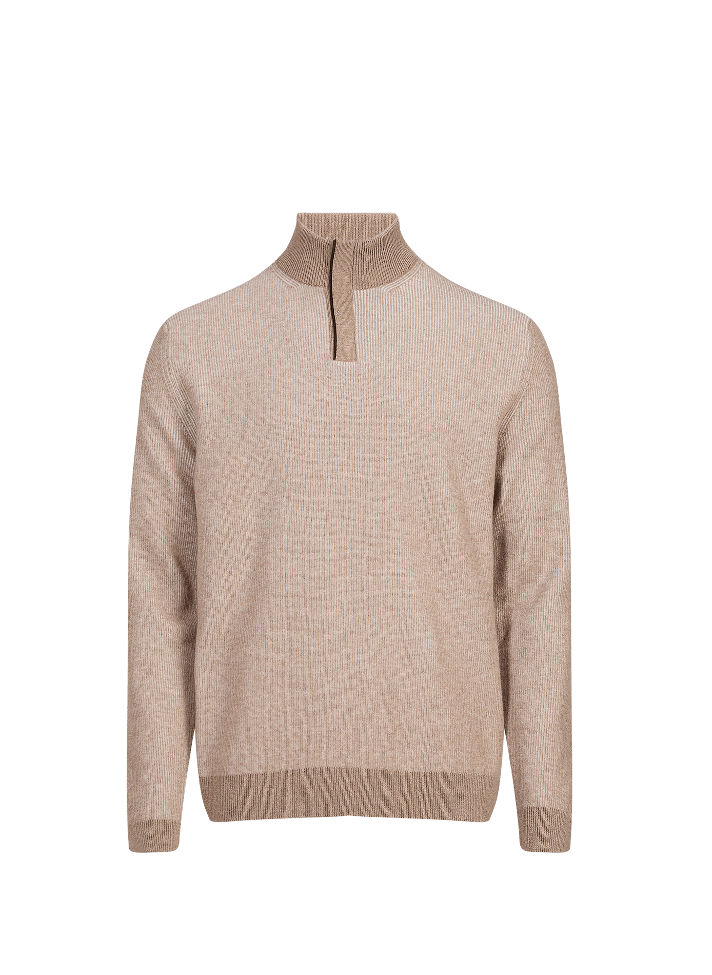 Straight fit high neck knitted sweater SLOWEAR Beige