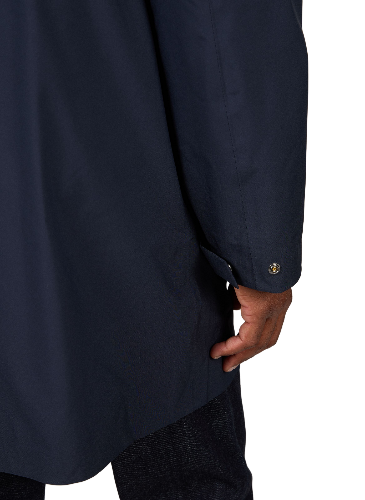 Straight parka with logo hood K-WAY Blue