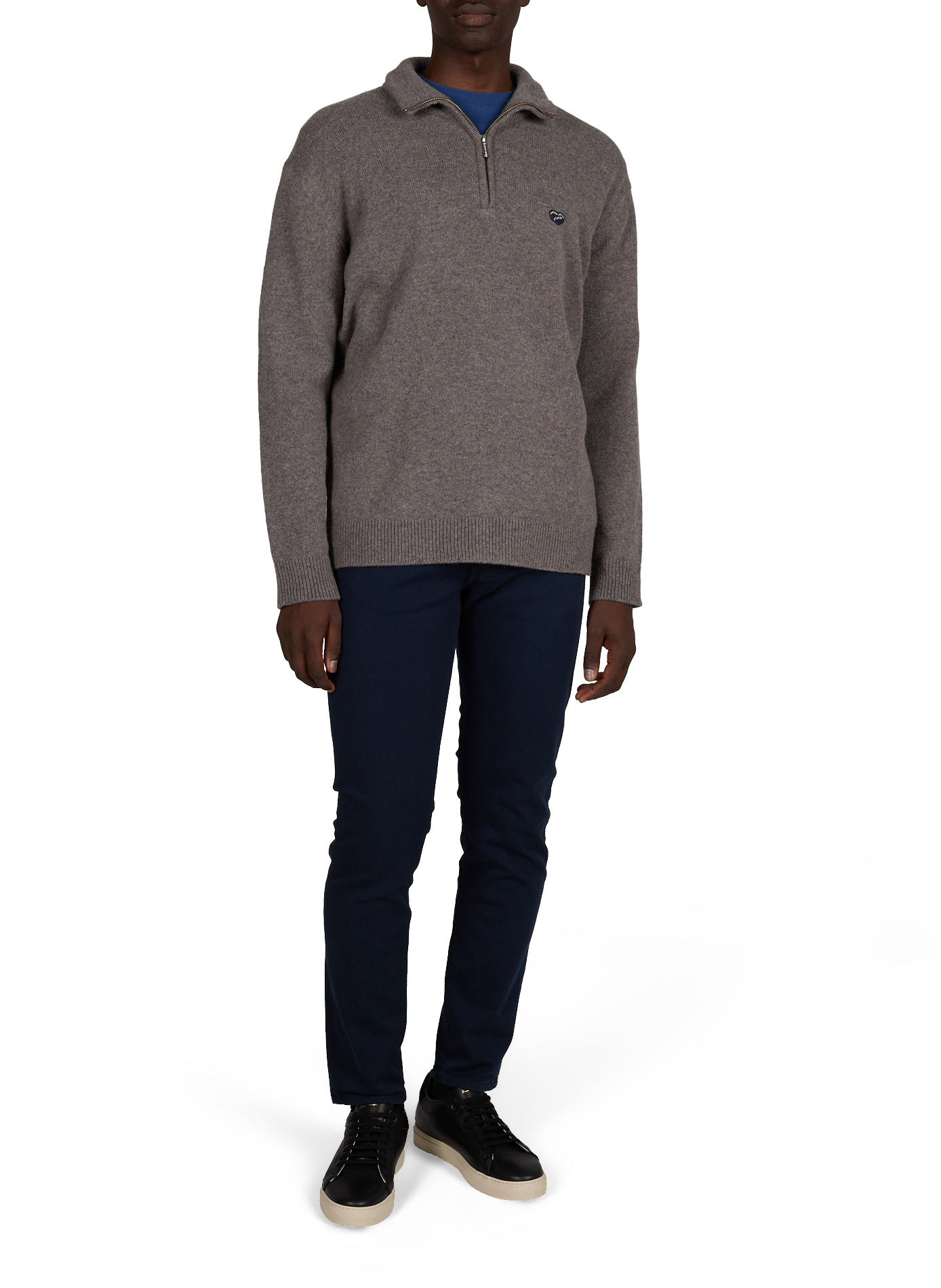 Straight-cut wool high-neck sweater MAISON LABICHE Brown