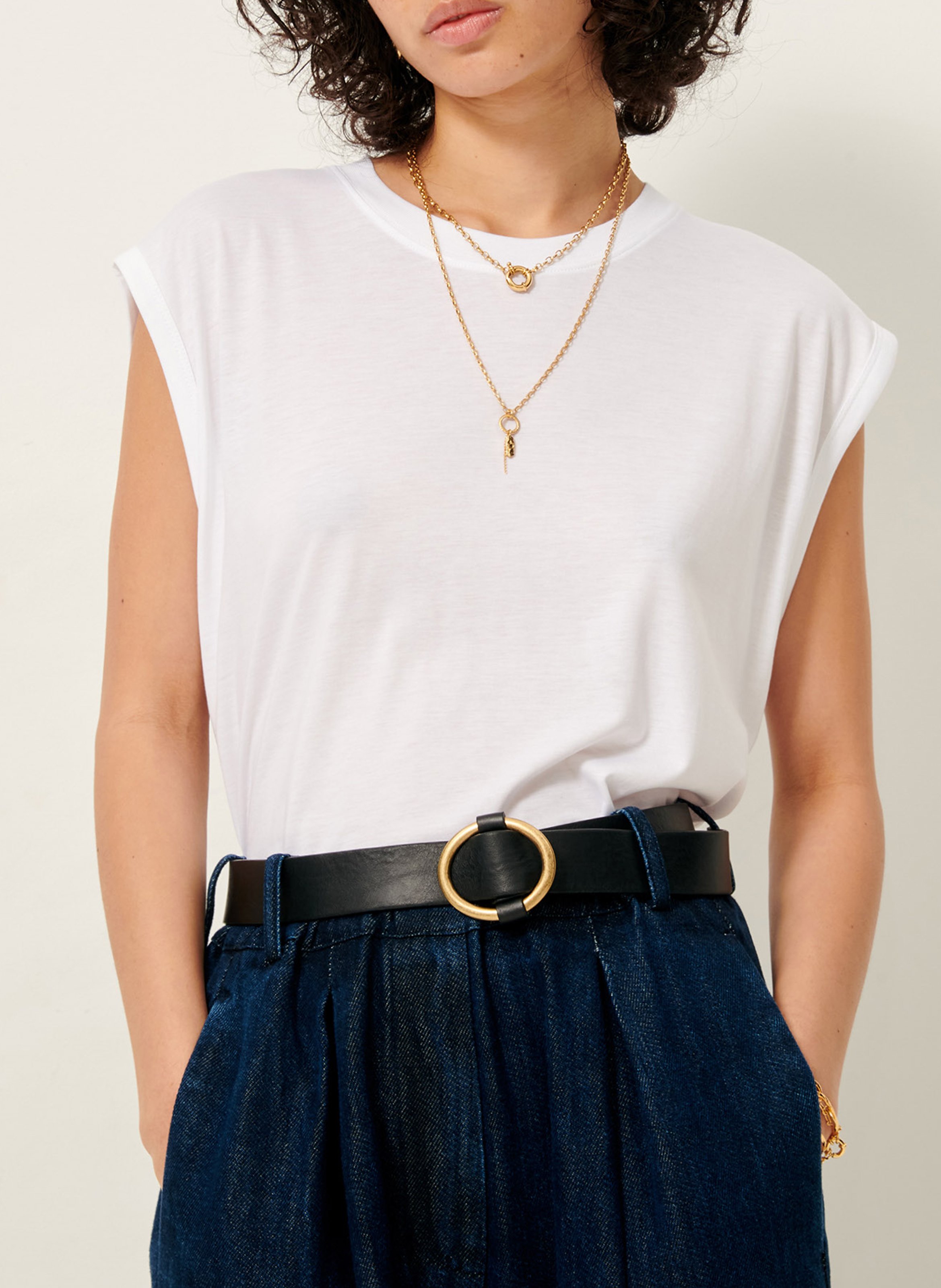 Tee-shirt ample col rond deedoo SESSUN Blanc
