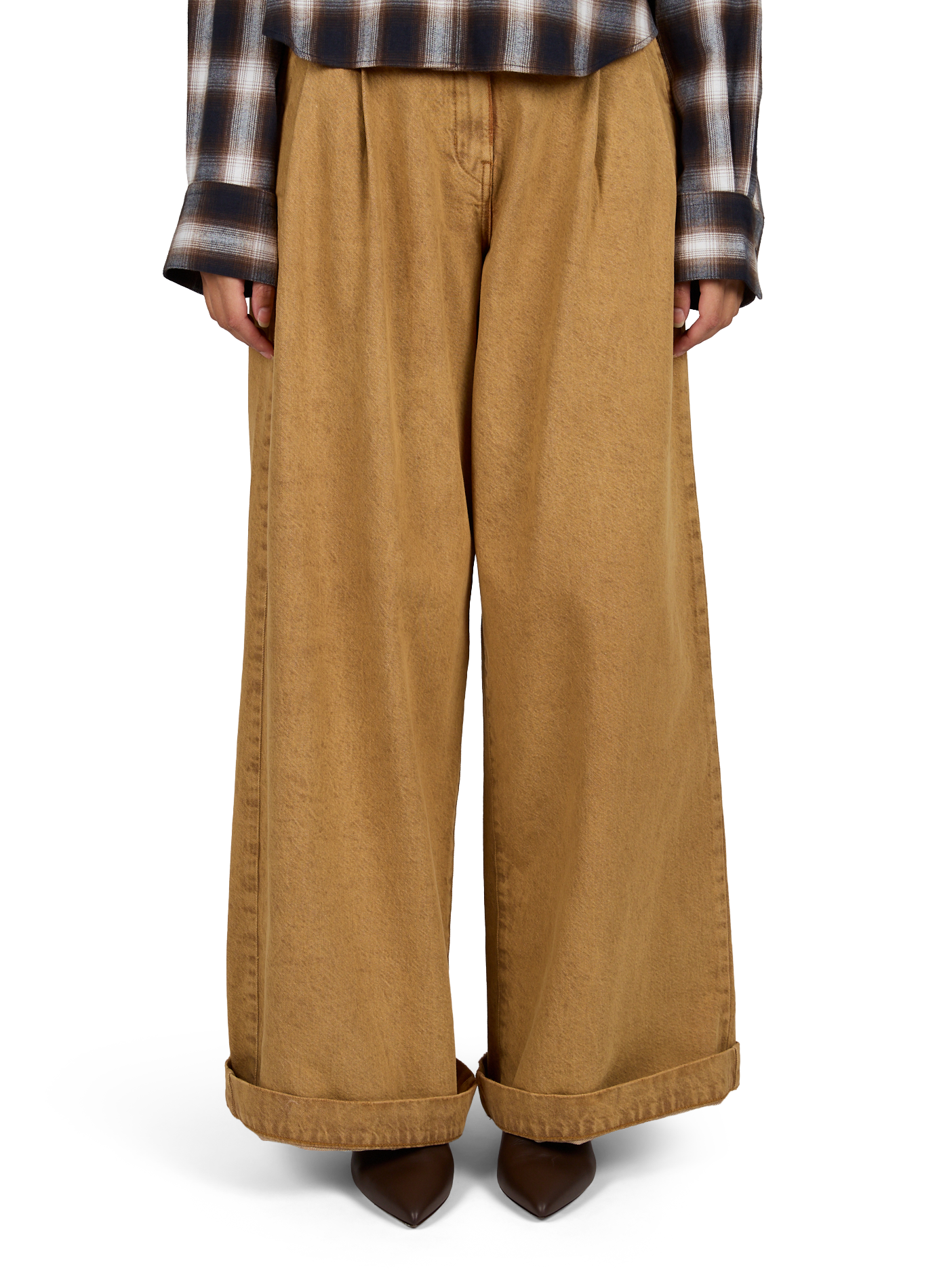 Weite Baumwolljeans BELLEROSE Braun