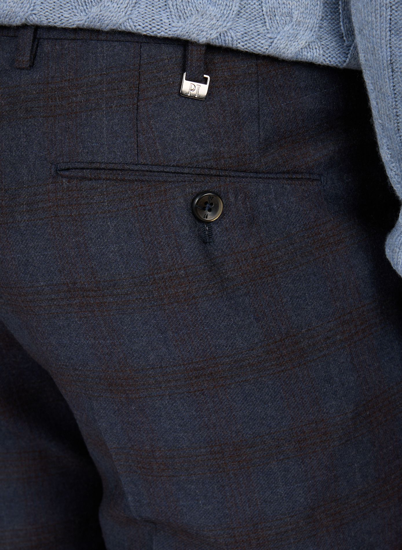 Slim-Fit Virgin Wool Trousers | Blue PT01 Men