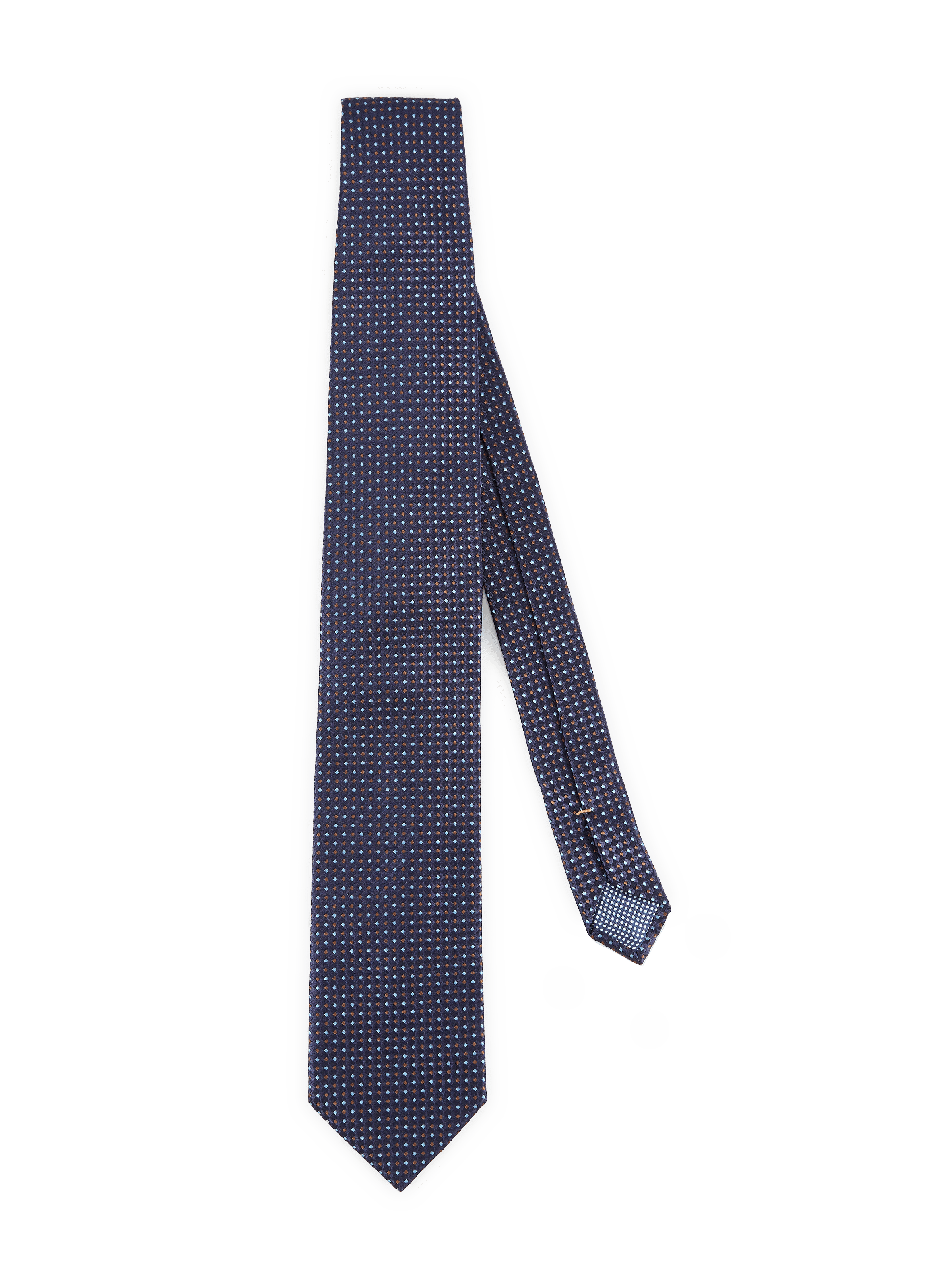 Seidenschlips mit Druck ETON Blau