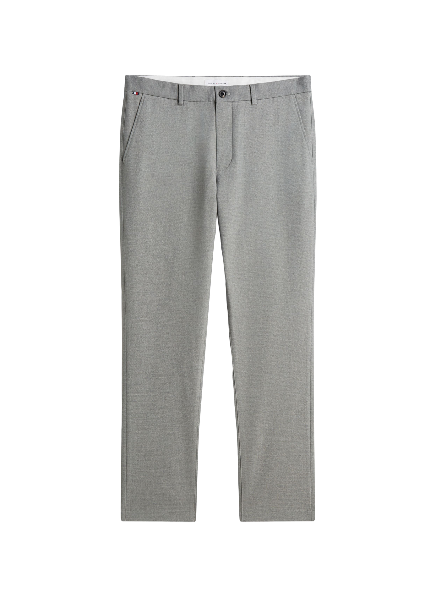 Pantalon droit en coton mélangé TOMMY HILFIGER Gris