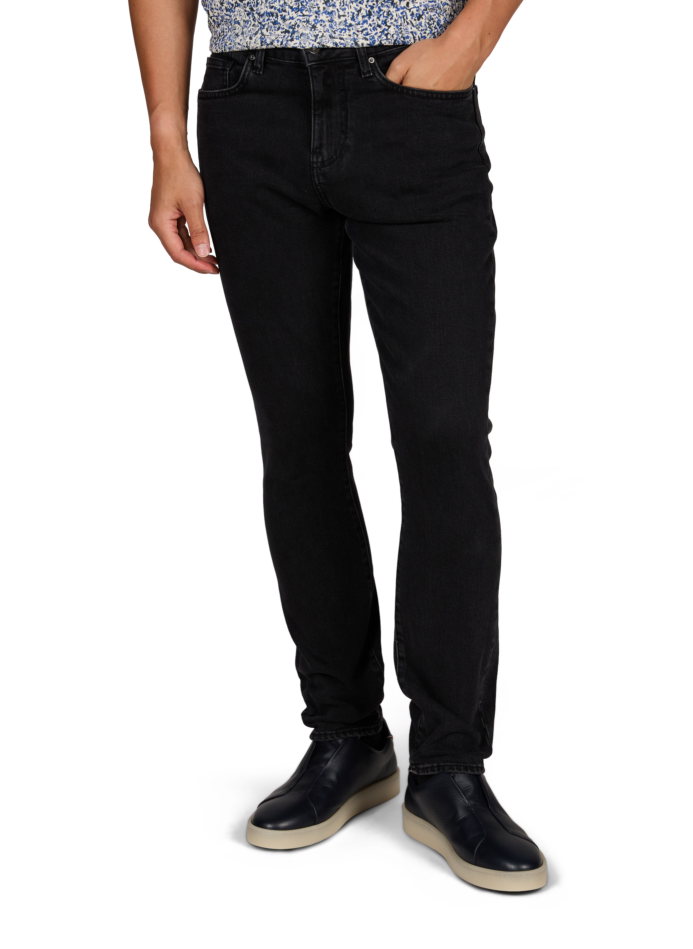 Jean slim en denim de coton stretch ARMANI EXCHANGE Gris