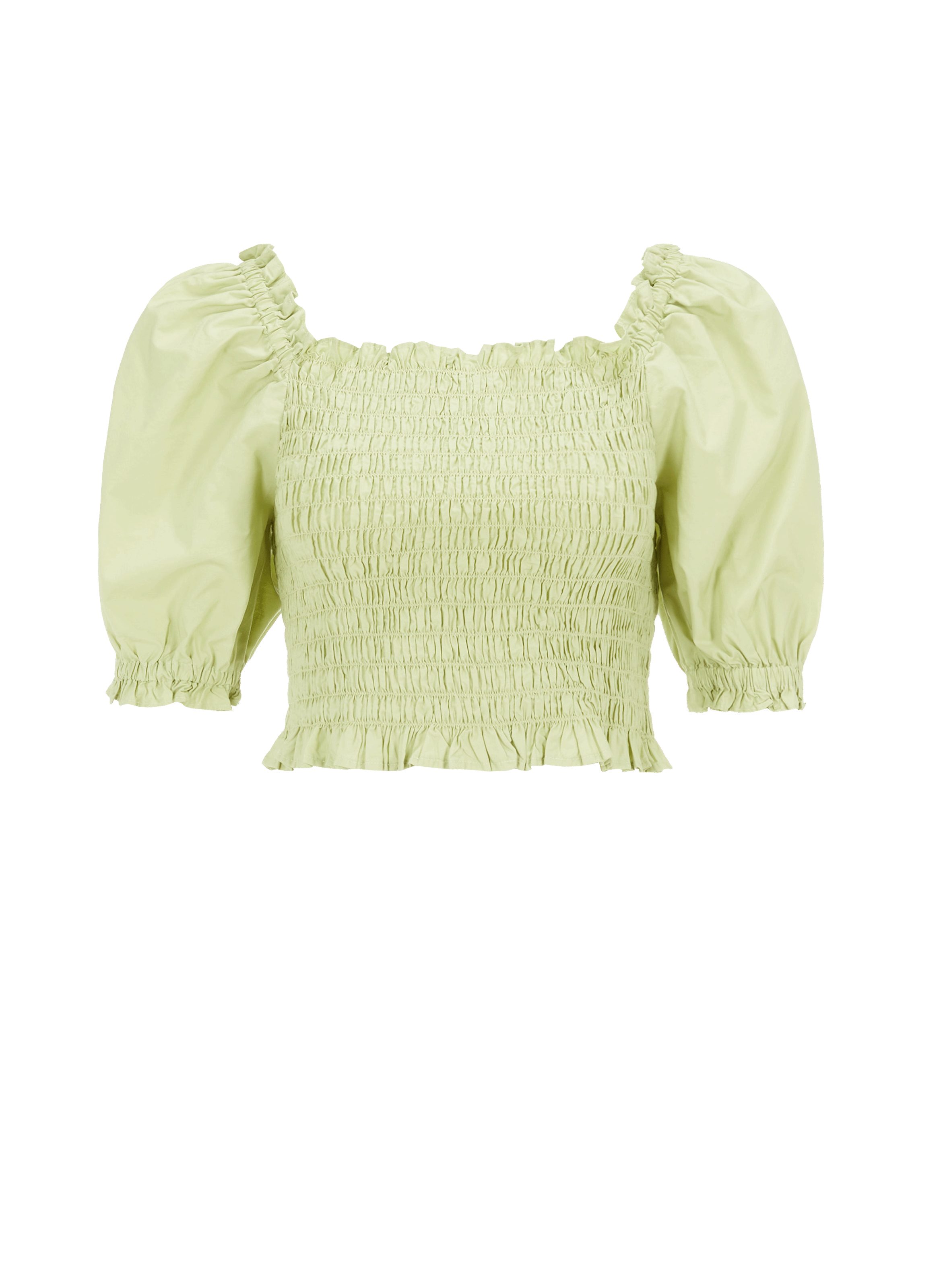 Top smocké en coton