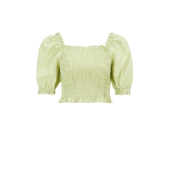 Top smocké en coton