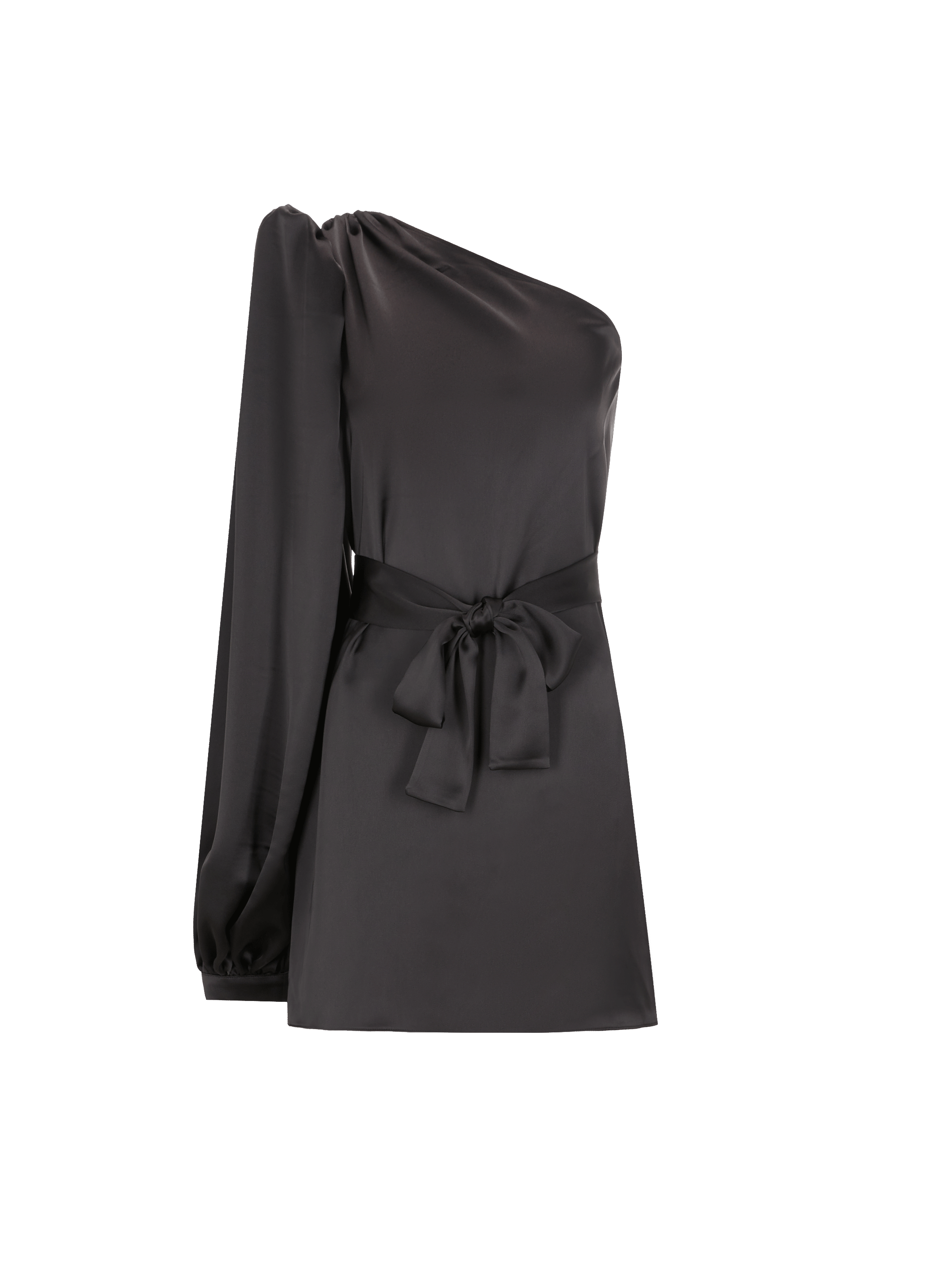 Robe asymétrique satinée