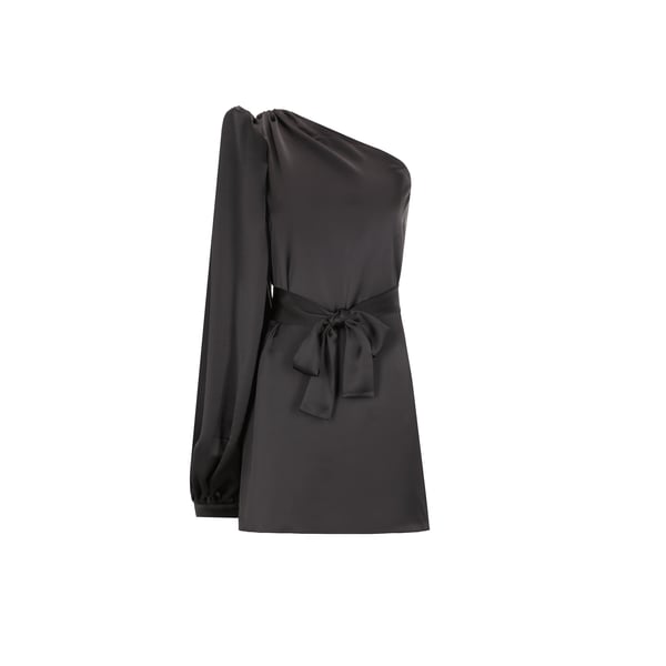 Robe asymétrique satinée