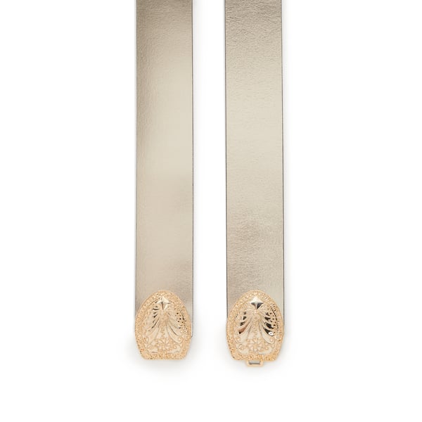 Saison Leather Belt In Golden