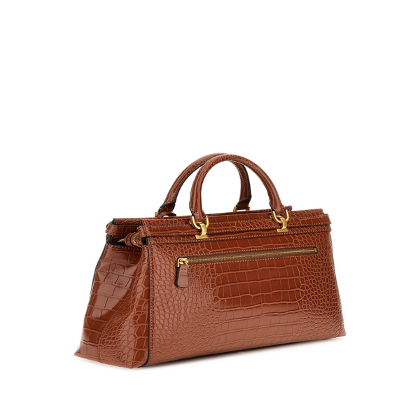 Guess Textured Handbag In Brown