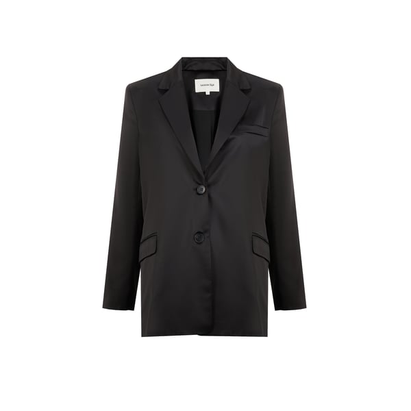 Saison 1865 Satin Jacket In Black