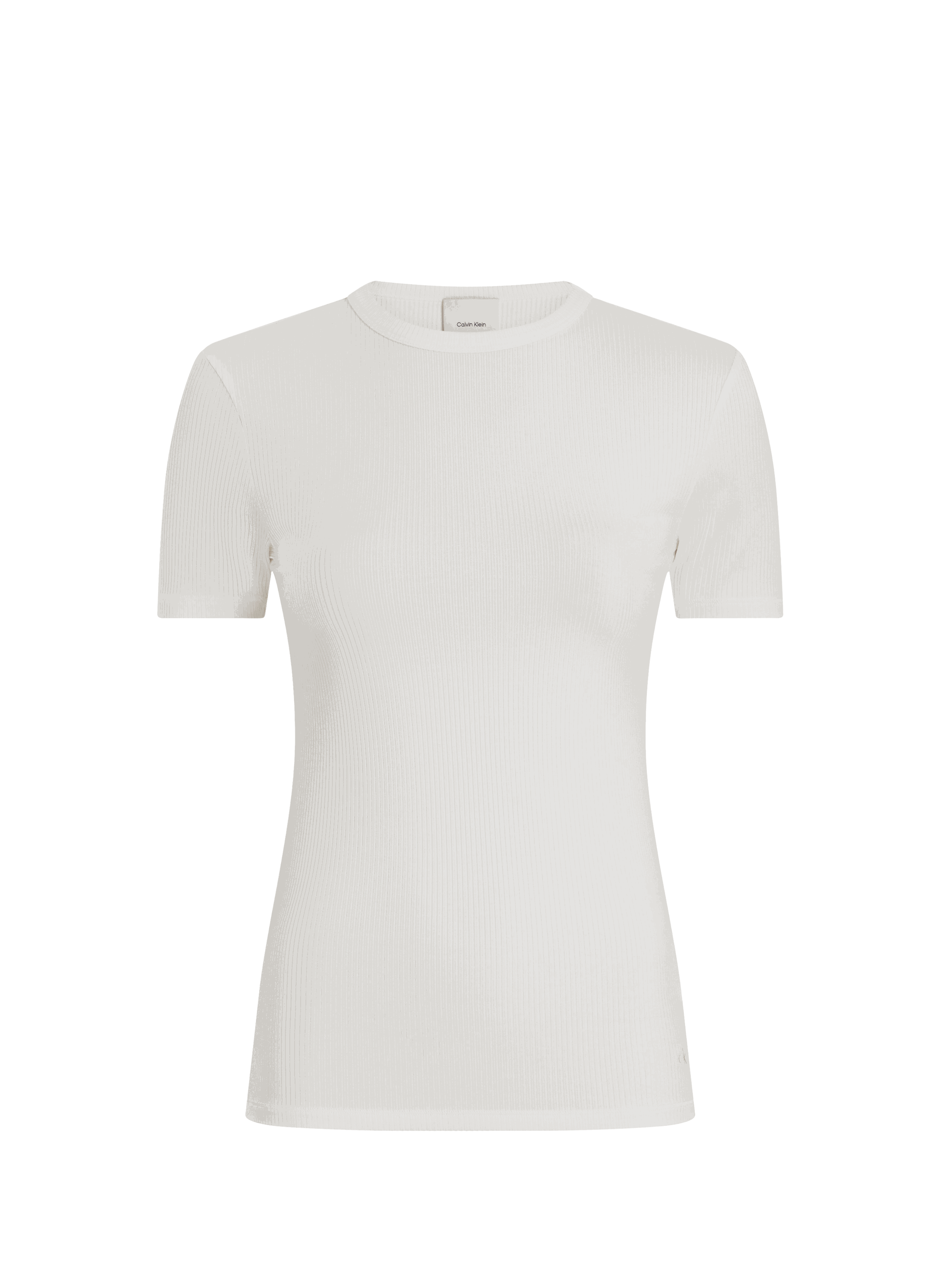 T-shirt slim côtelé CALVIN KLEIN Beige