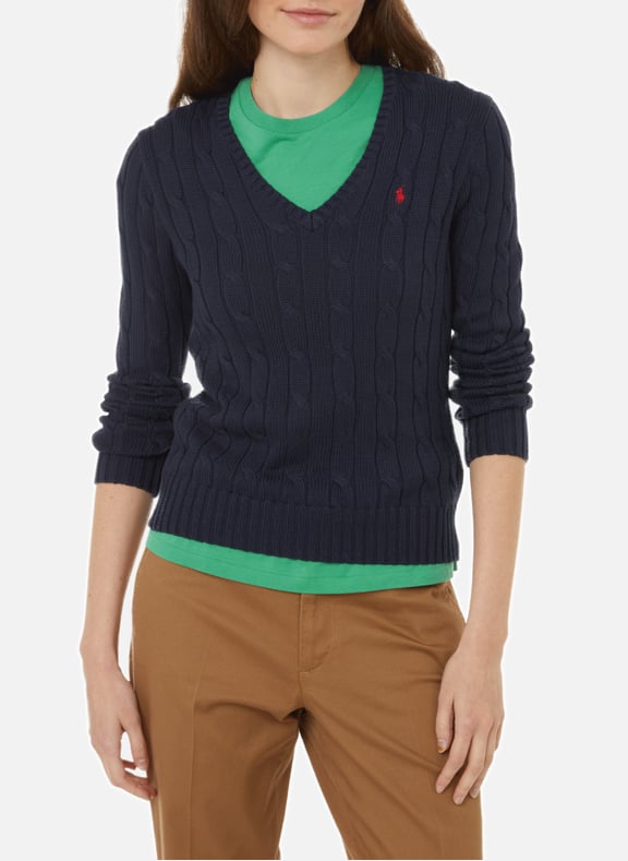 Pull en maille torsadé Bleu by POLO RALPH LAUREN POLO RALPH LAUREN Pull en maille torsadé Bleu