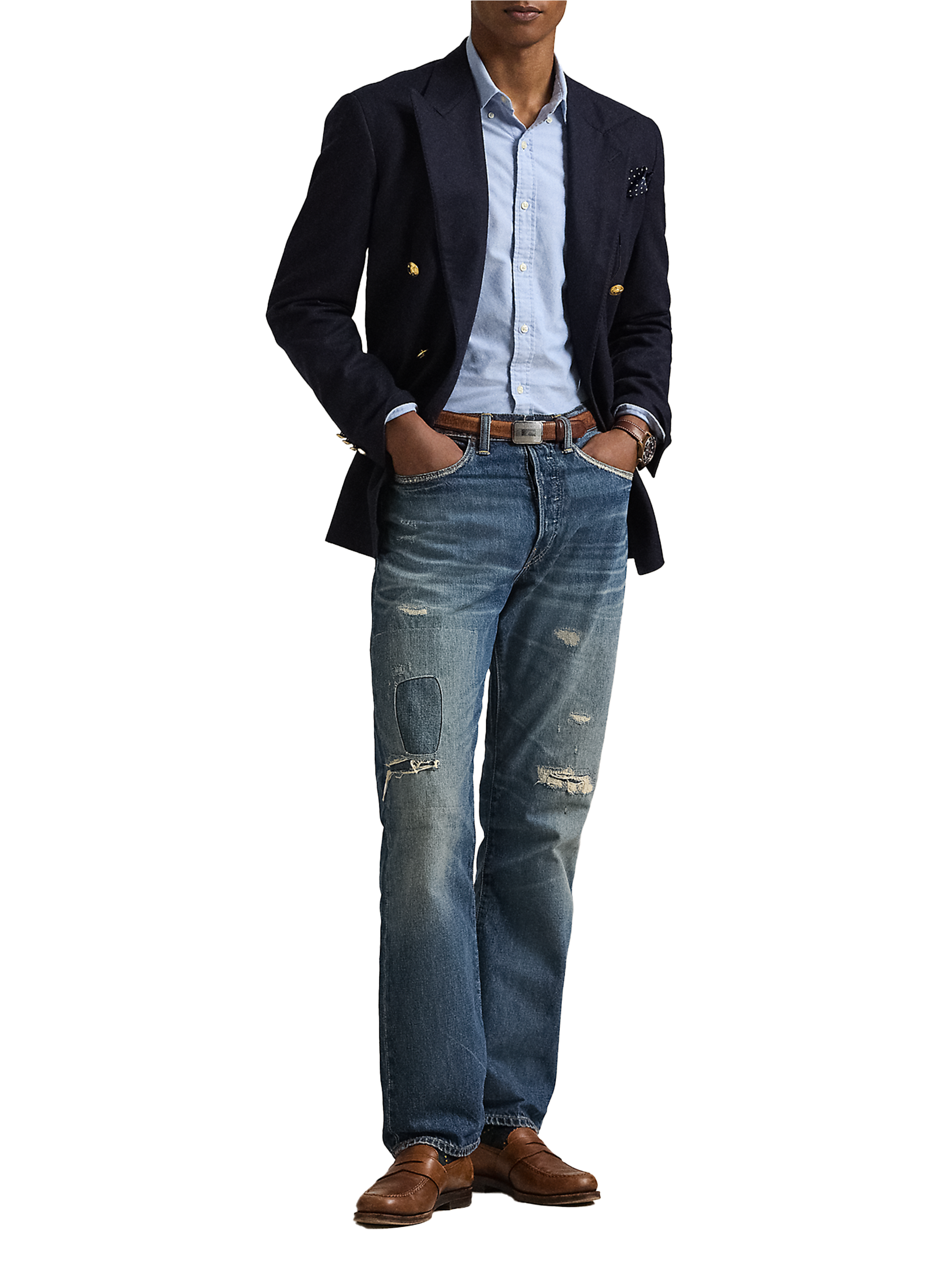 Chemise manches longues SLIM FIT POLO RALPH LAUREN Bleu