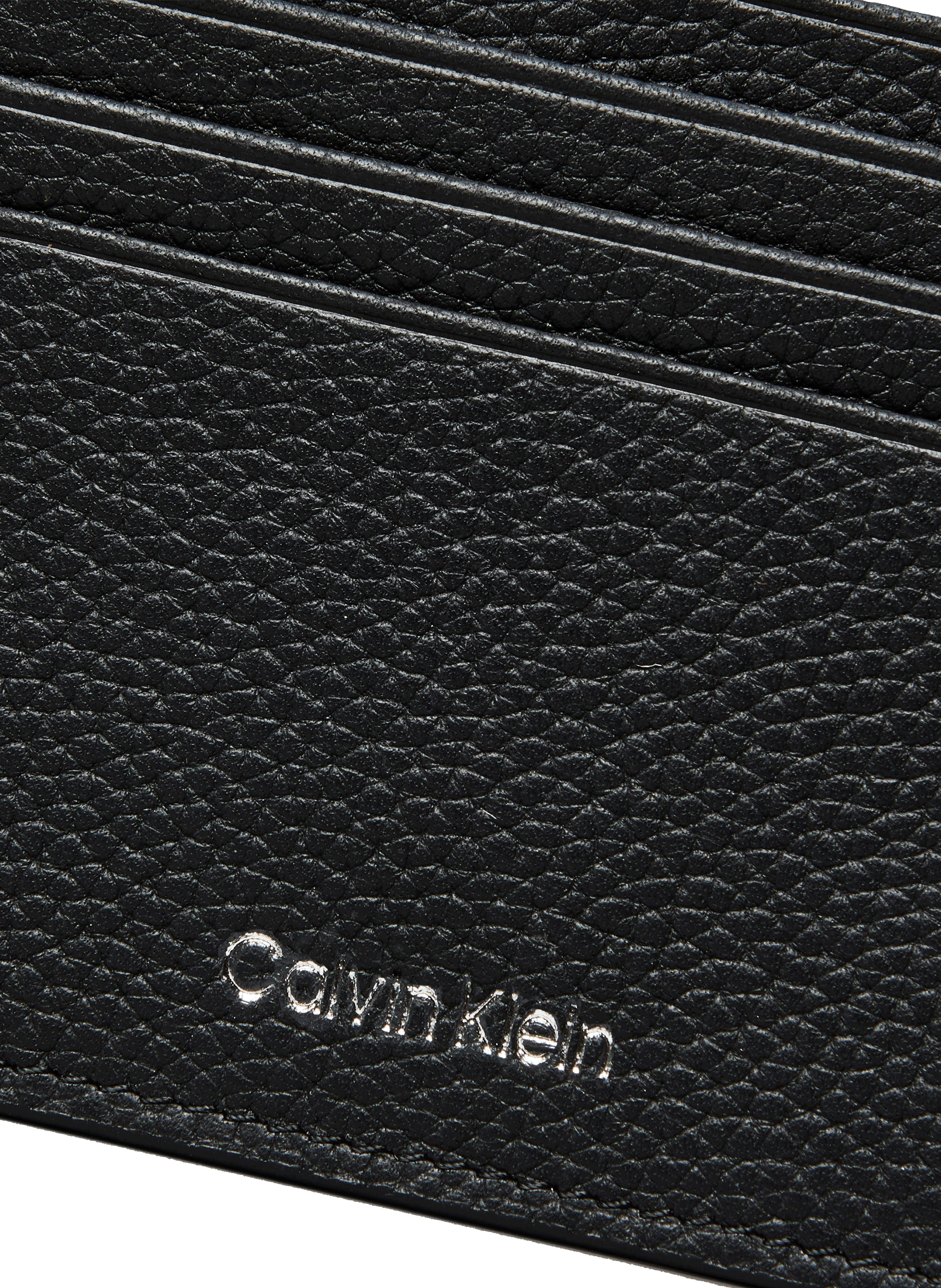 Grained leather card holder CALVIN KLEIN Black
