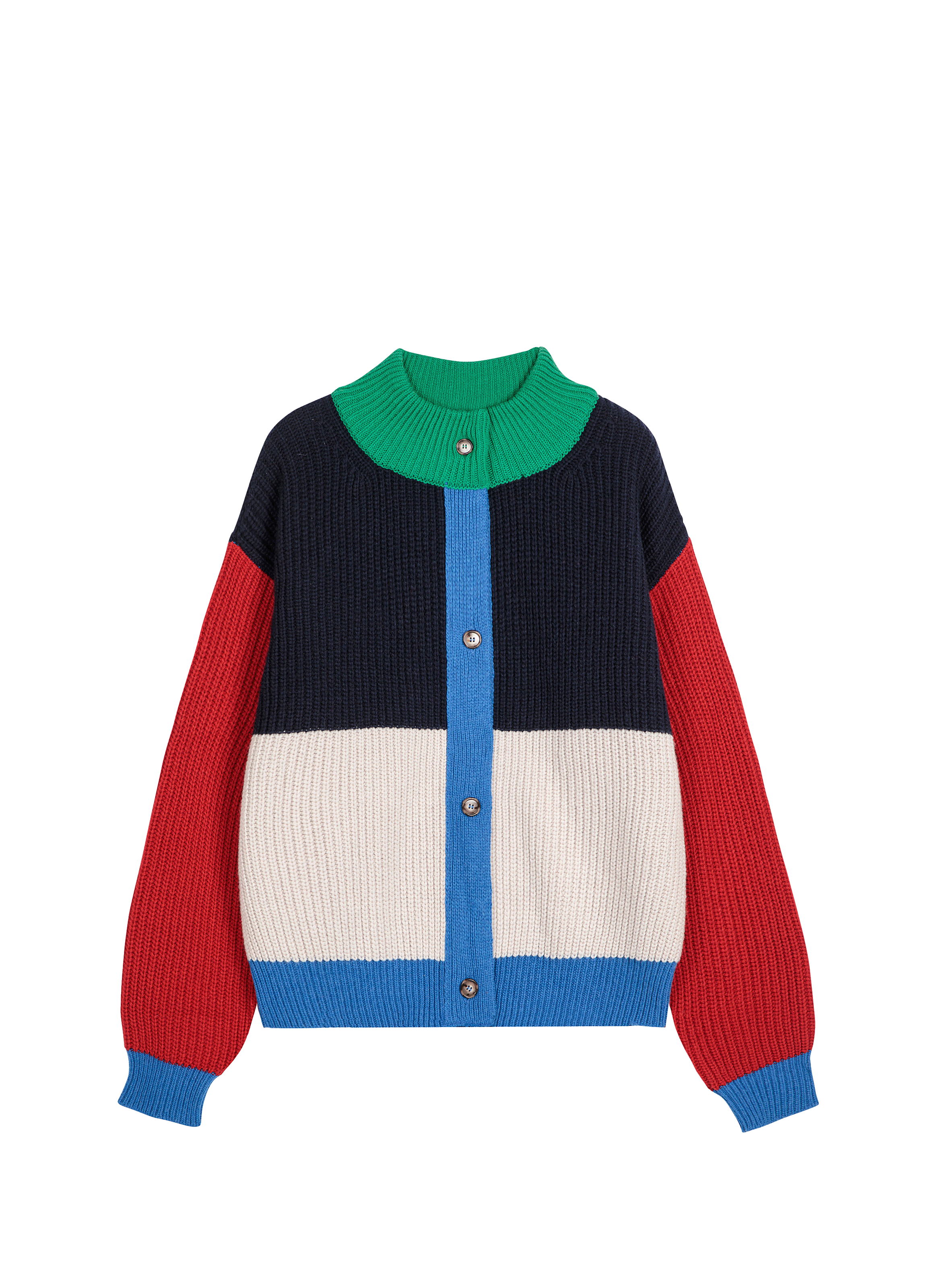 Cardigan Color block en laine mélangée BOBO CHOSES Multicolore