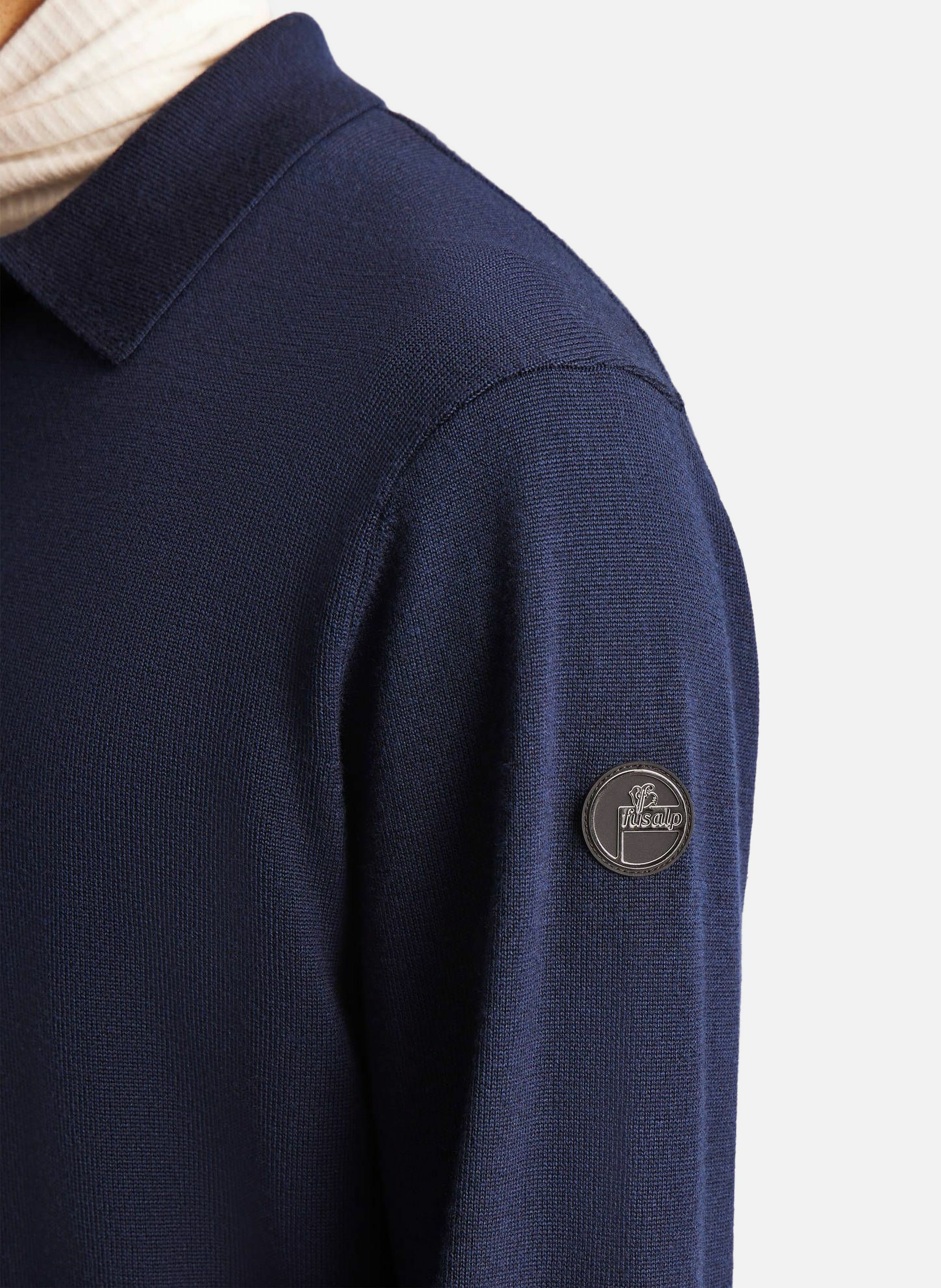 Pull clovis col camionneur coupe regular FUSALP Bleu