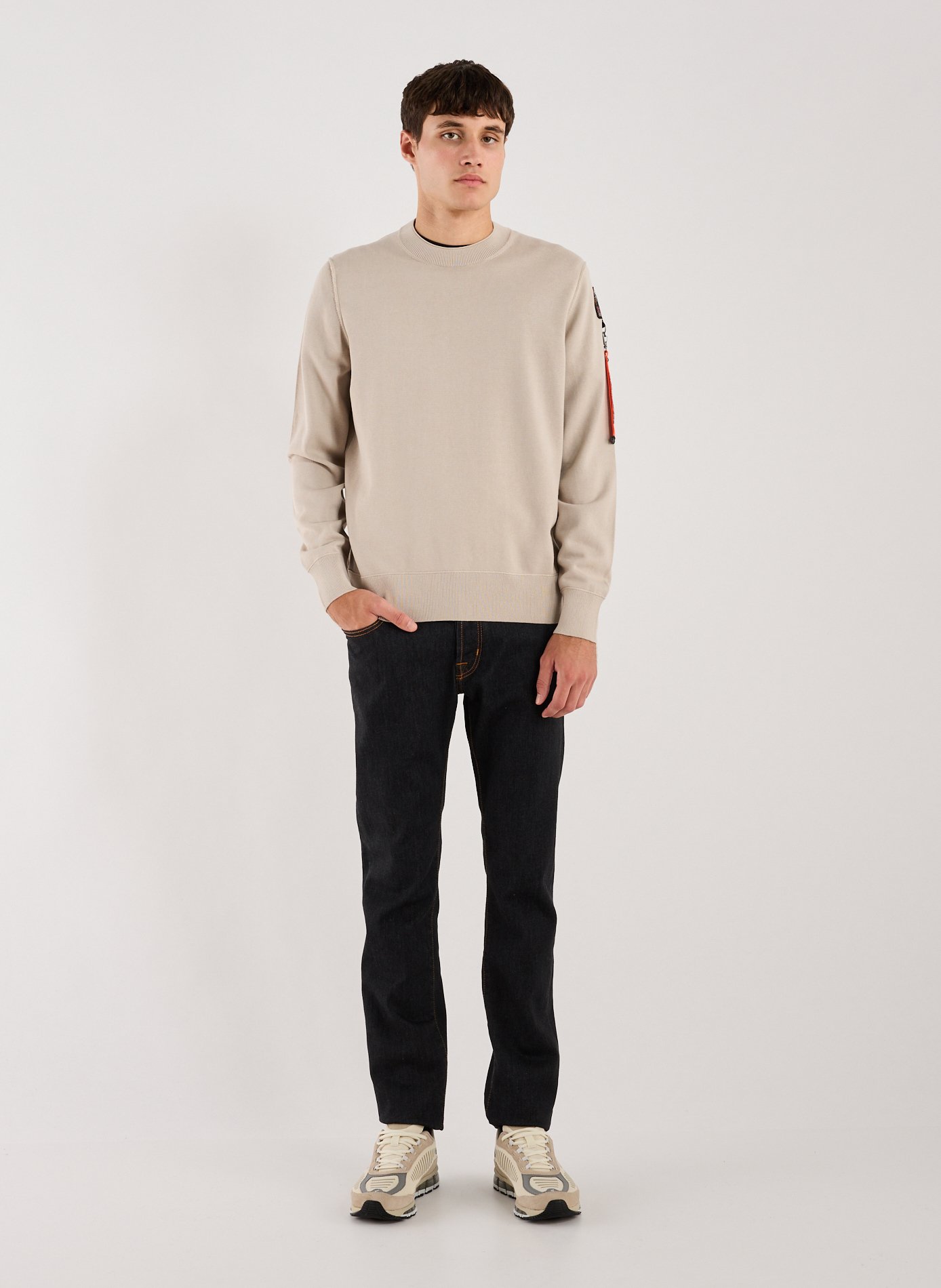 Pull droit en coton mélangé PARAJUMPERS Gris