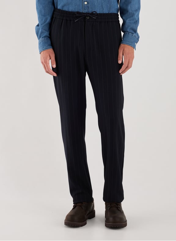 Straight Striped Pants Blue by LES DEUX LES DEUX Straight Striped Pants Blue
