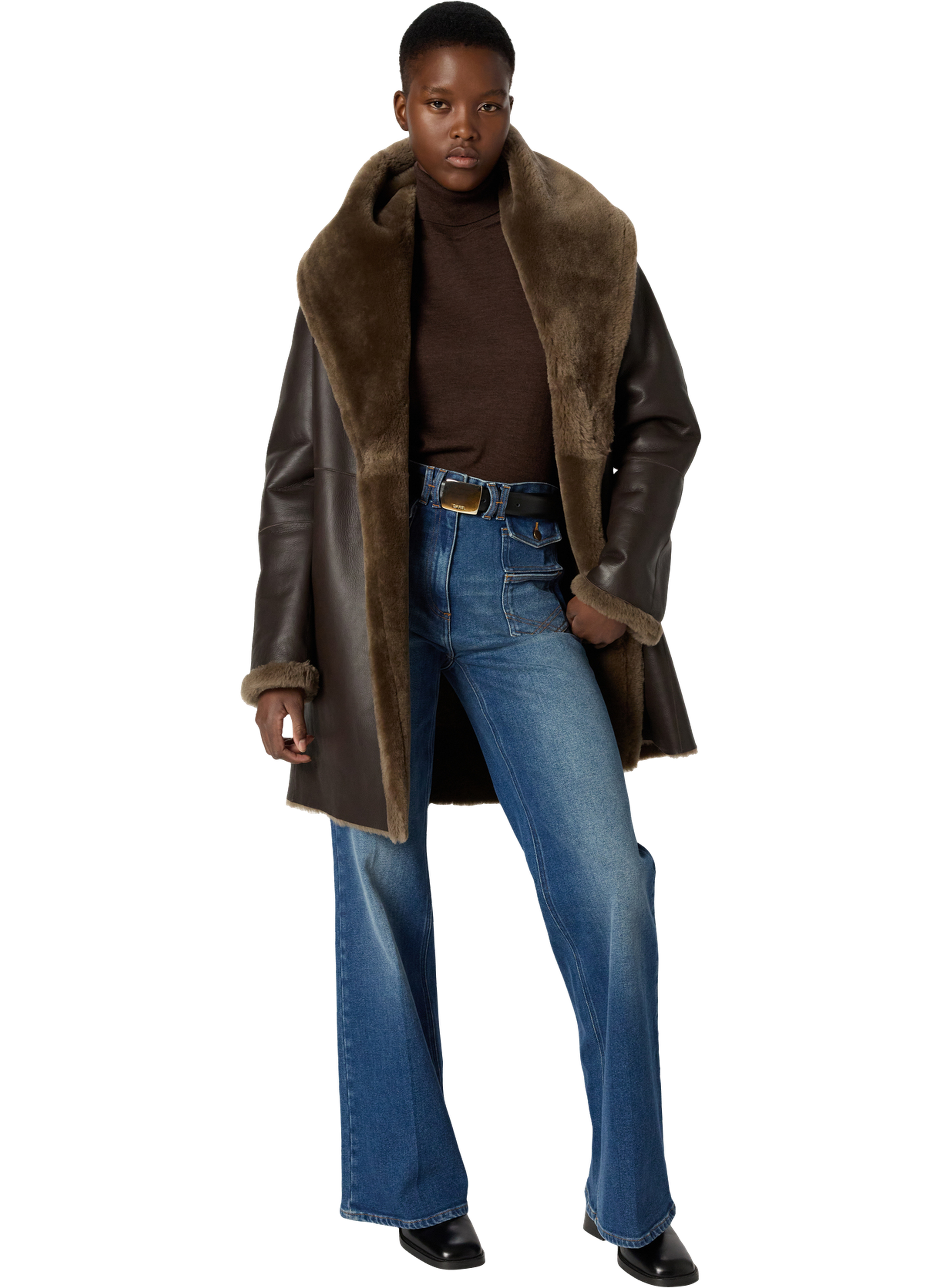 Peau lainée réversible - melina GERARD DAREL Marron