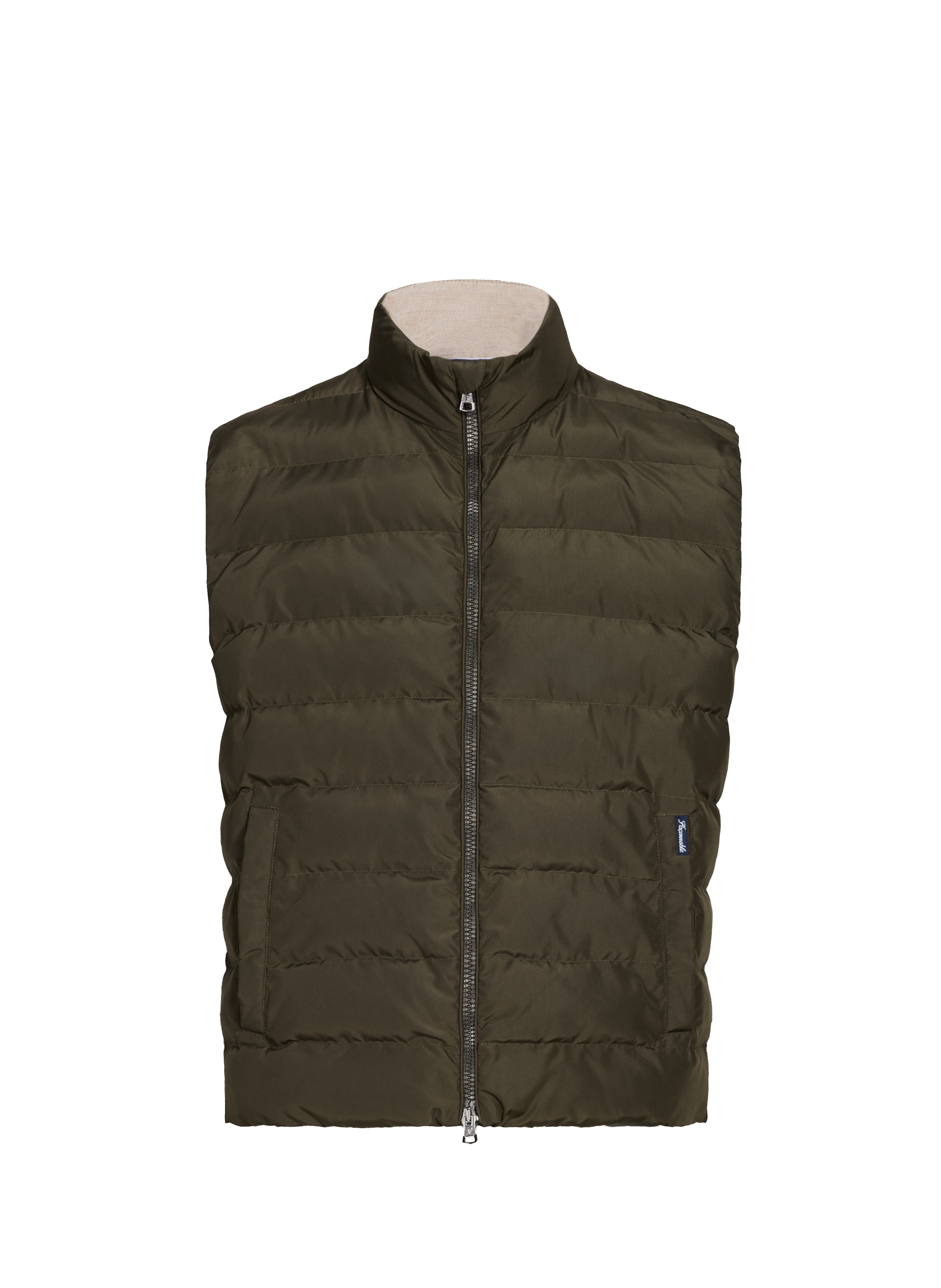 FACONNABLE Blouson matelassé sans manches Kaki