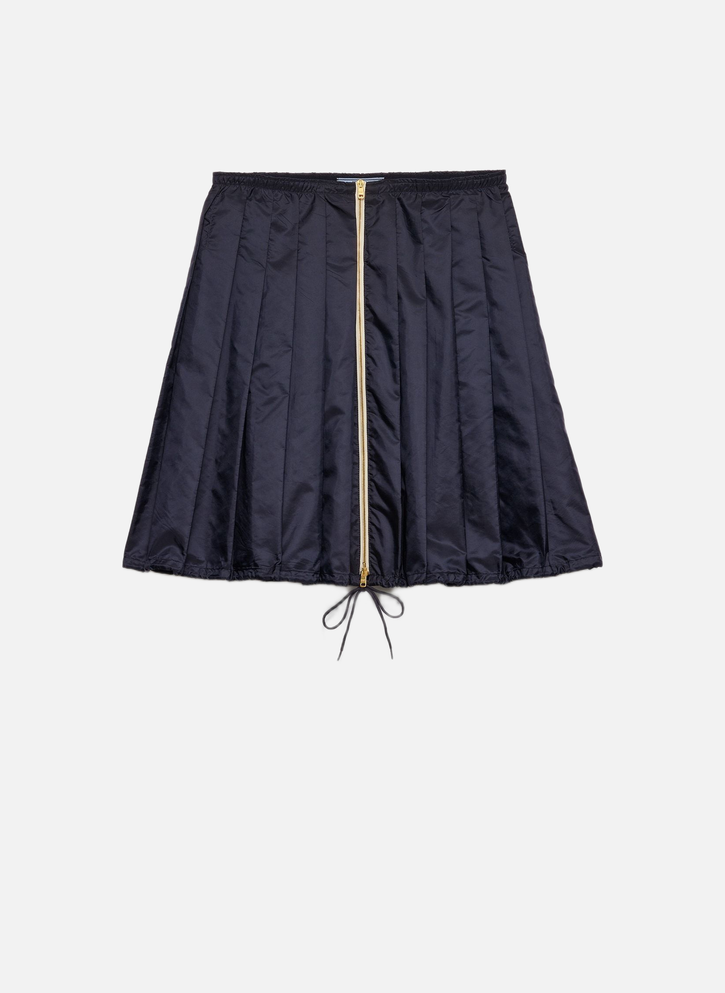 Jupe plissée en re-nylon léger PRADA Bleu