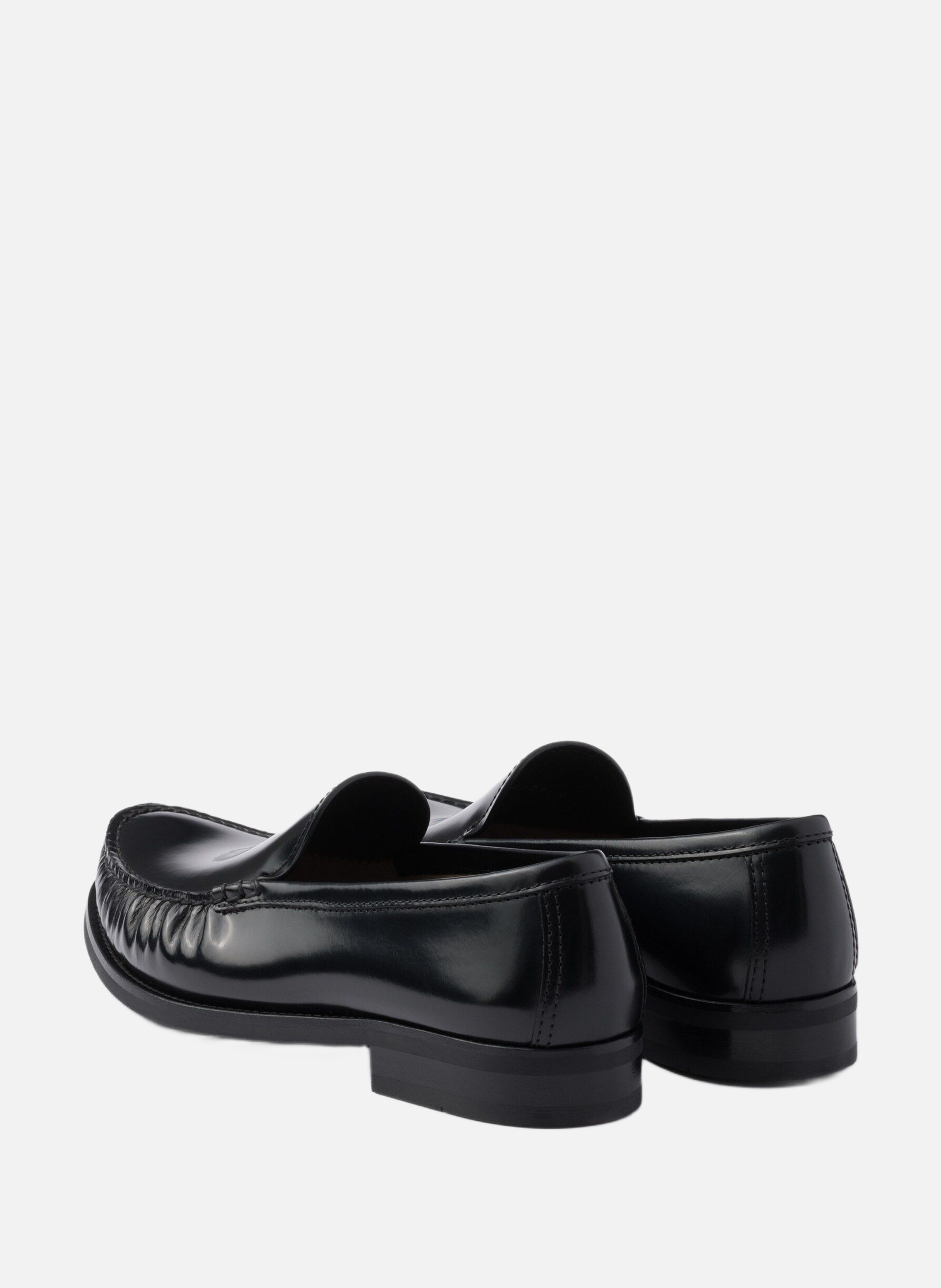 Mocassins en cuir brossé PRADA Noir