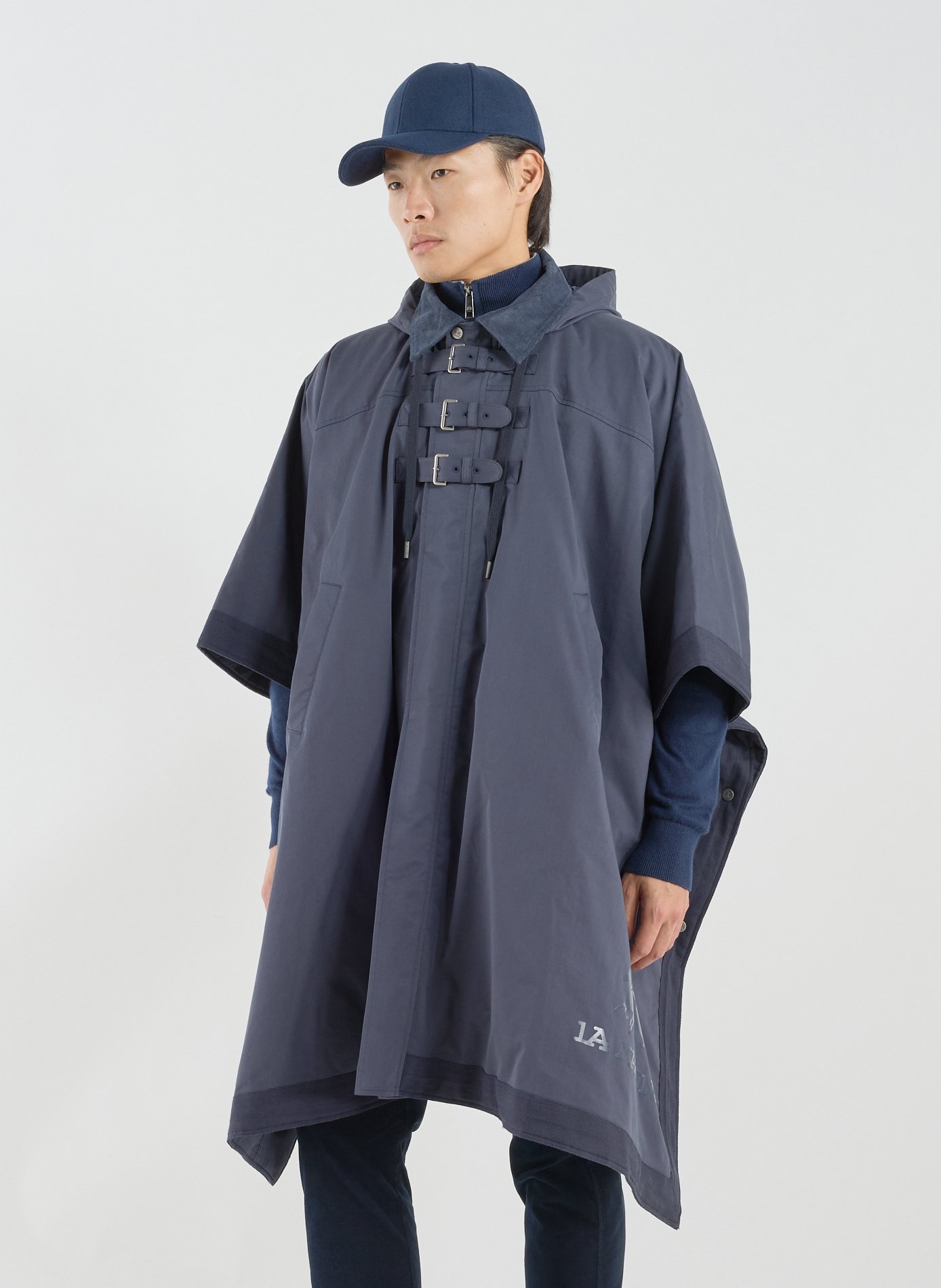 LA MARTINA Cape à capuche et col classique Bleu