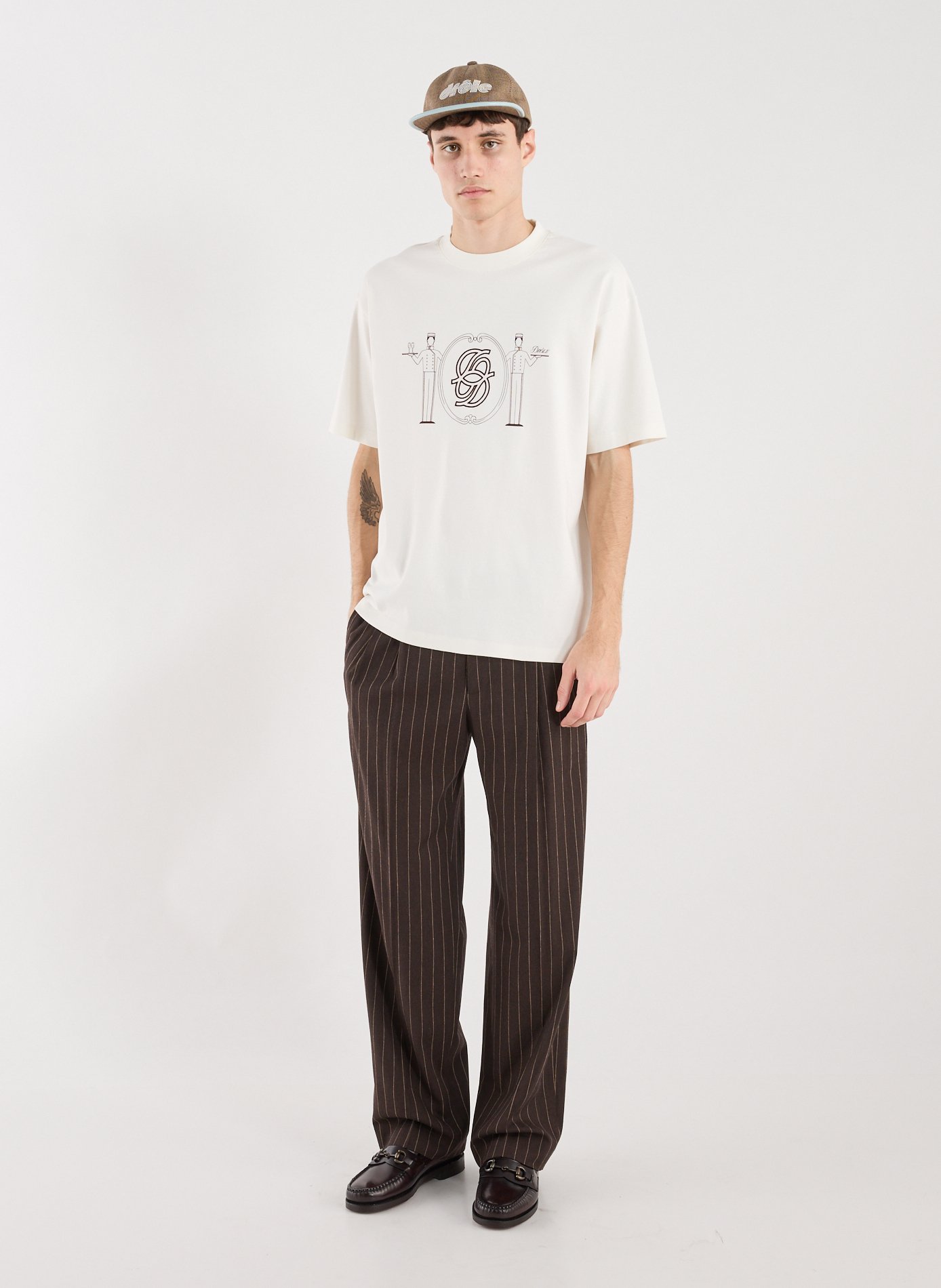 Le T-shirt Room service DROLE DE MONSIEUR Beige