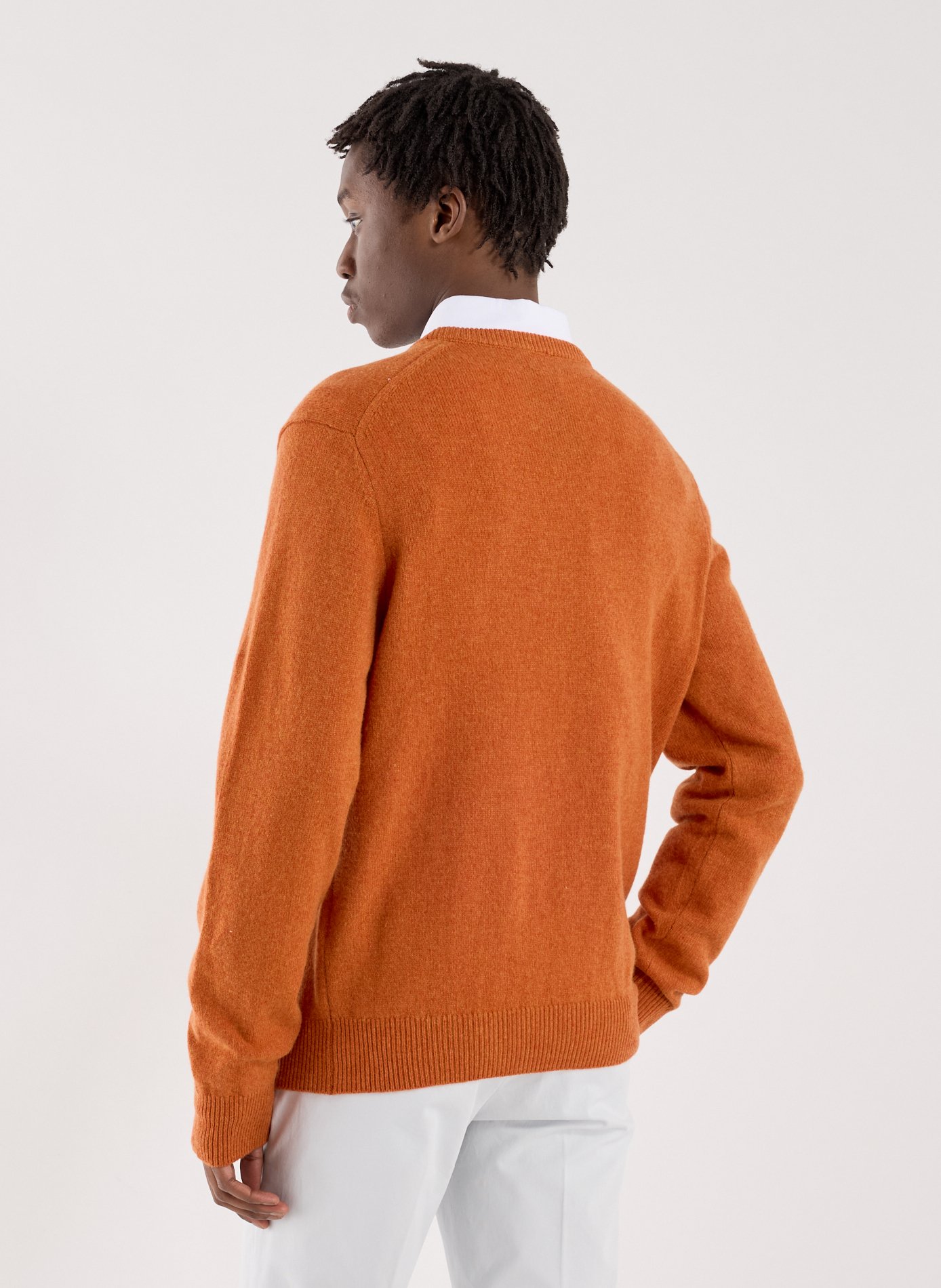 Straight V-neck wool jumper HACKETT Beige