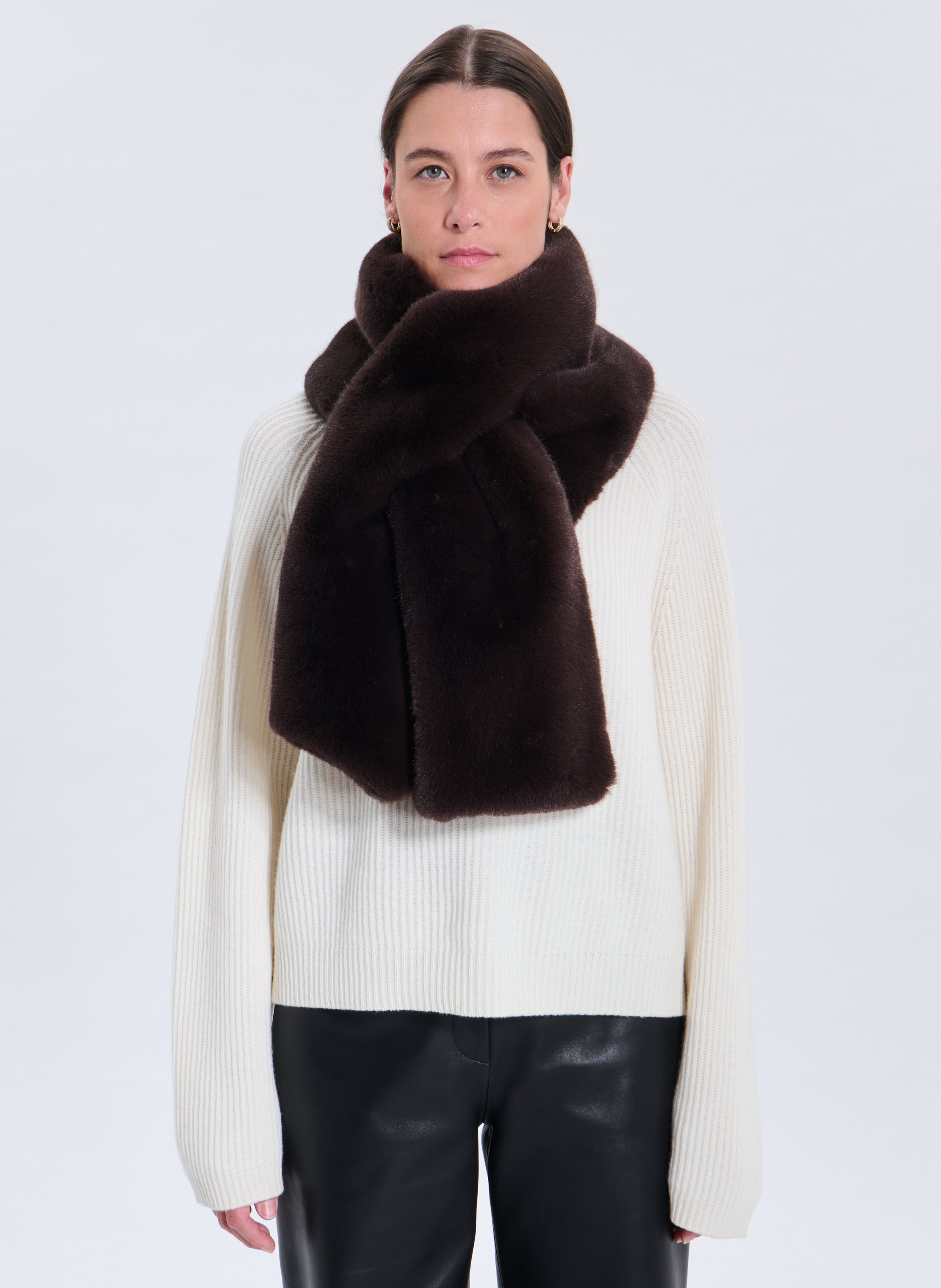 Echarpe  eliane Marron