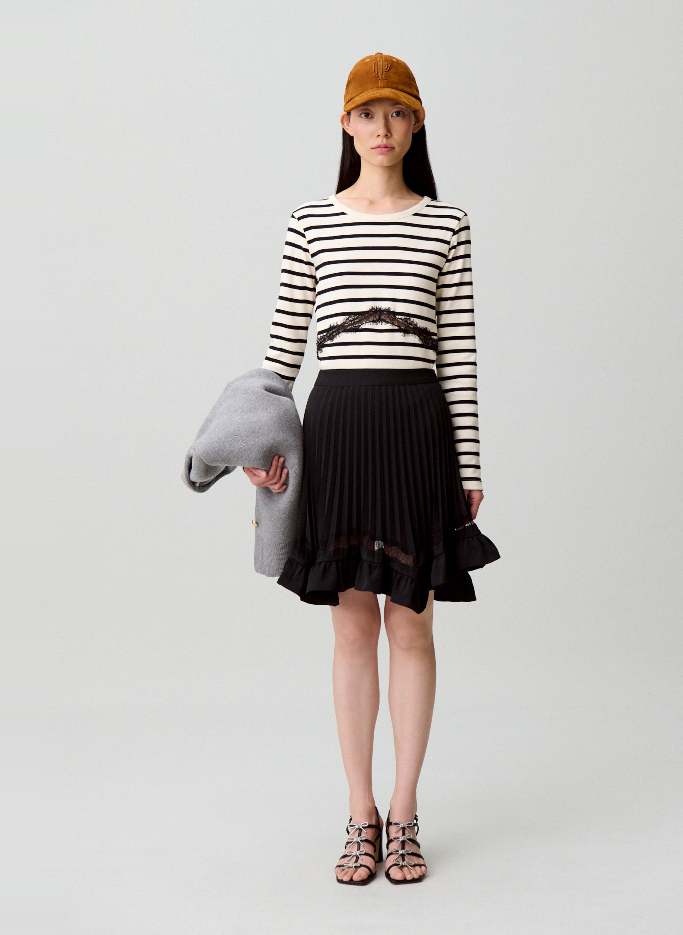 Jupe courte évasée Noir