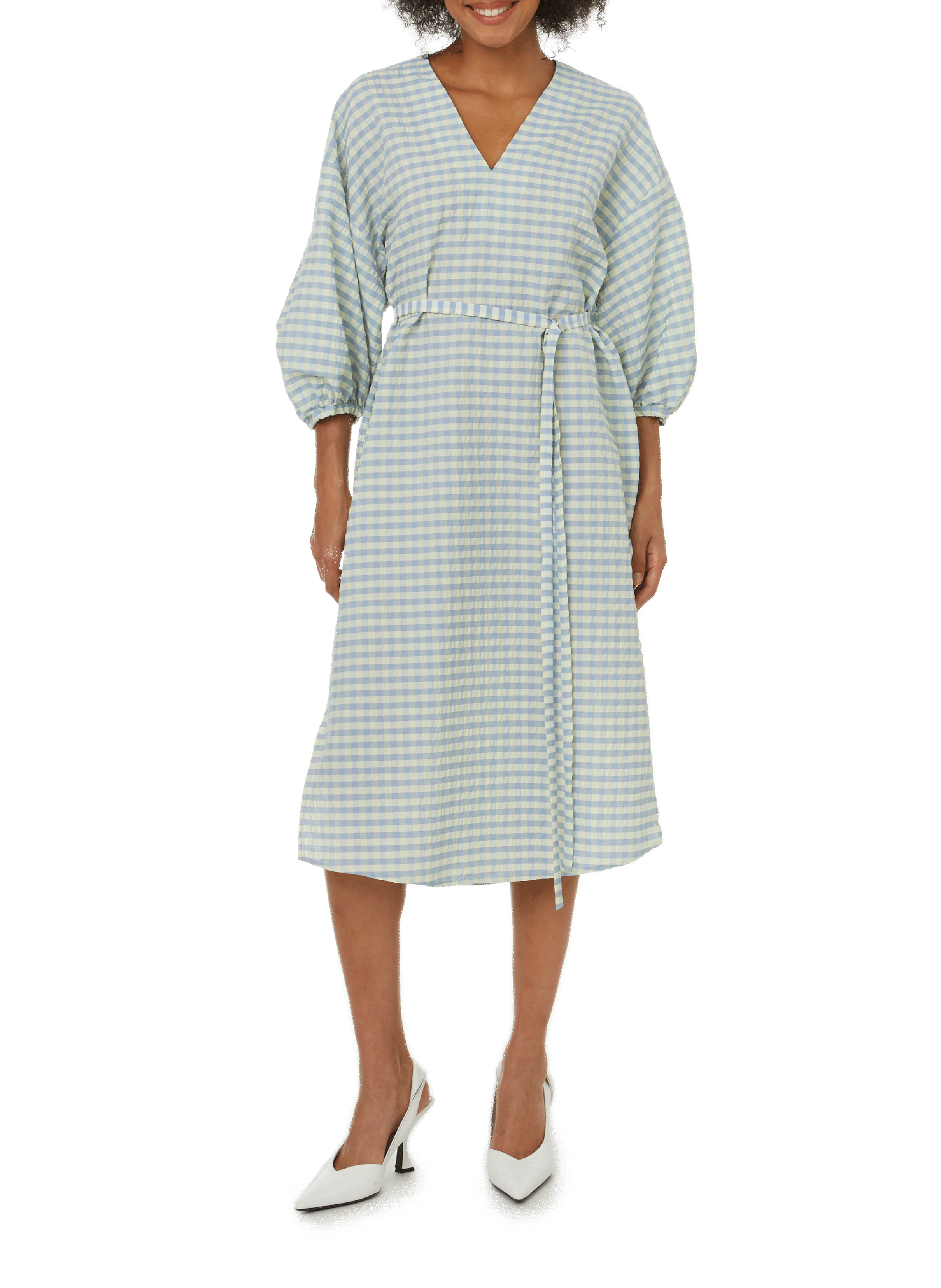 ROSEANNA Checked midi dress Blue