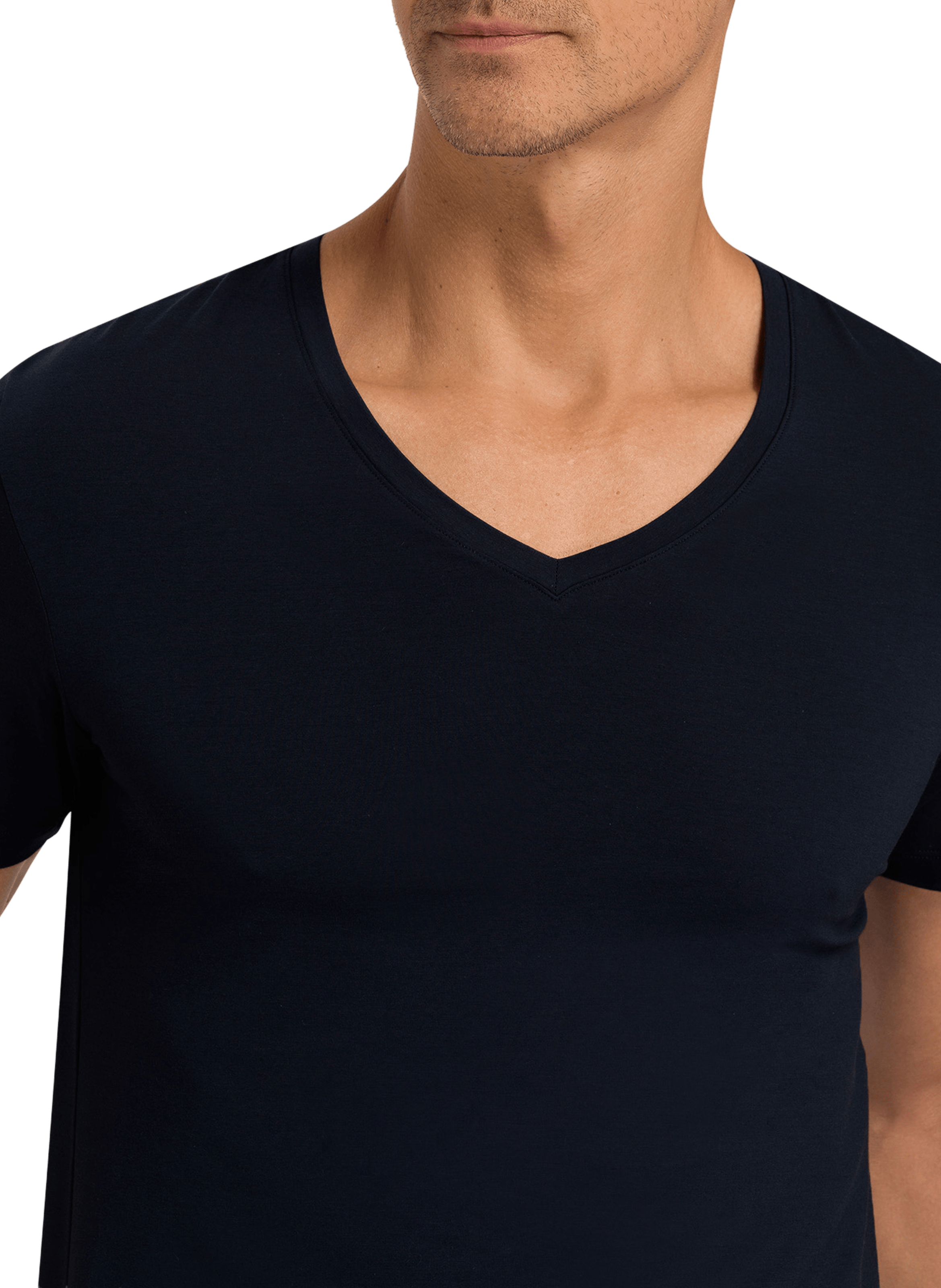 Cotton T-shirt HANRO Blue