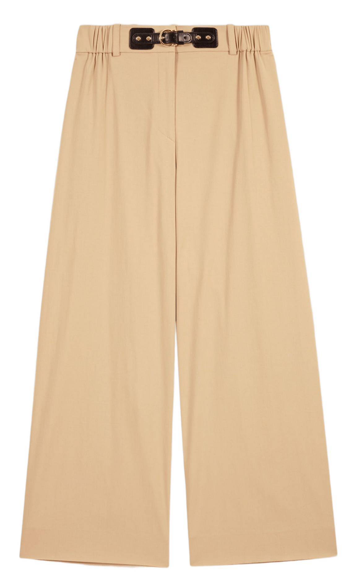 Pantalon large en coton mélangé MAJE Beige