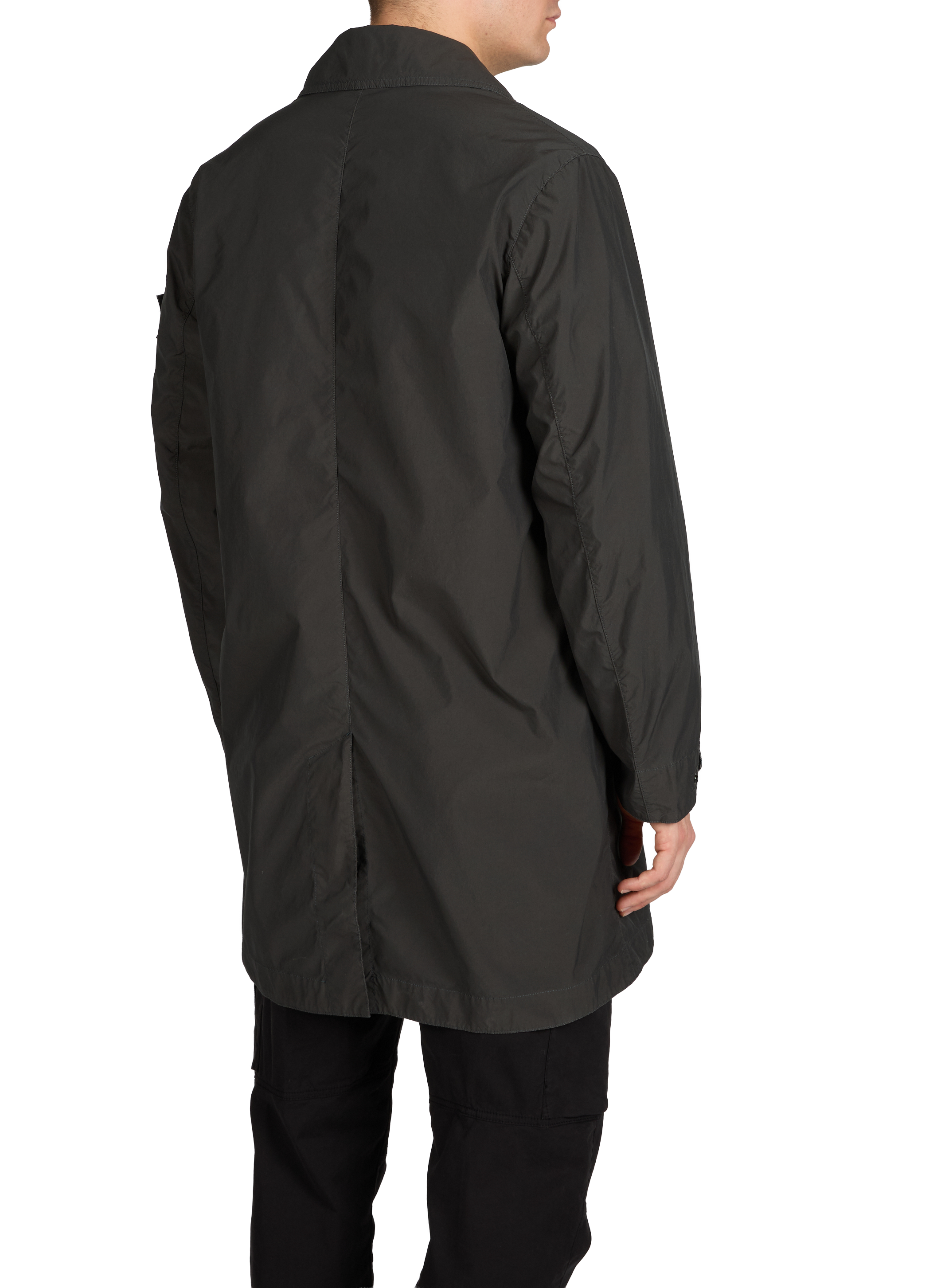 Parka mi-longue à logo STONE ISLAND Gris