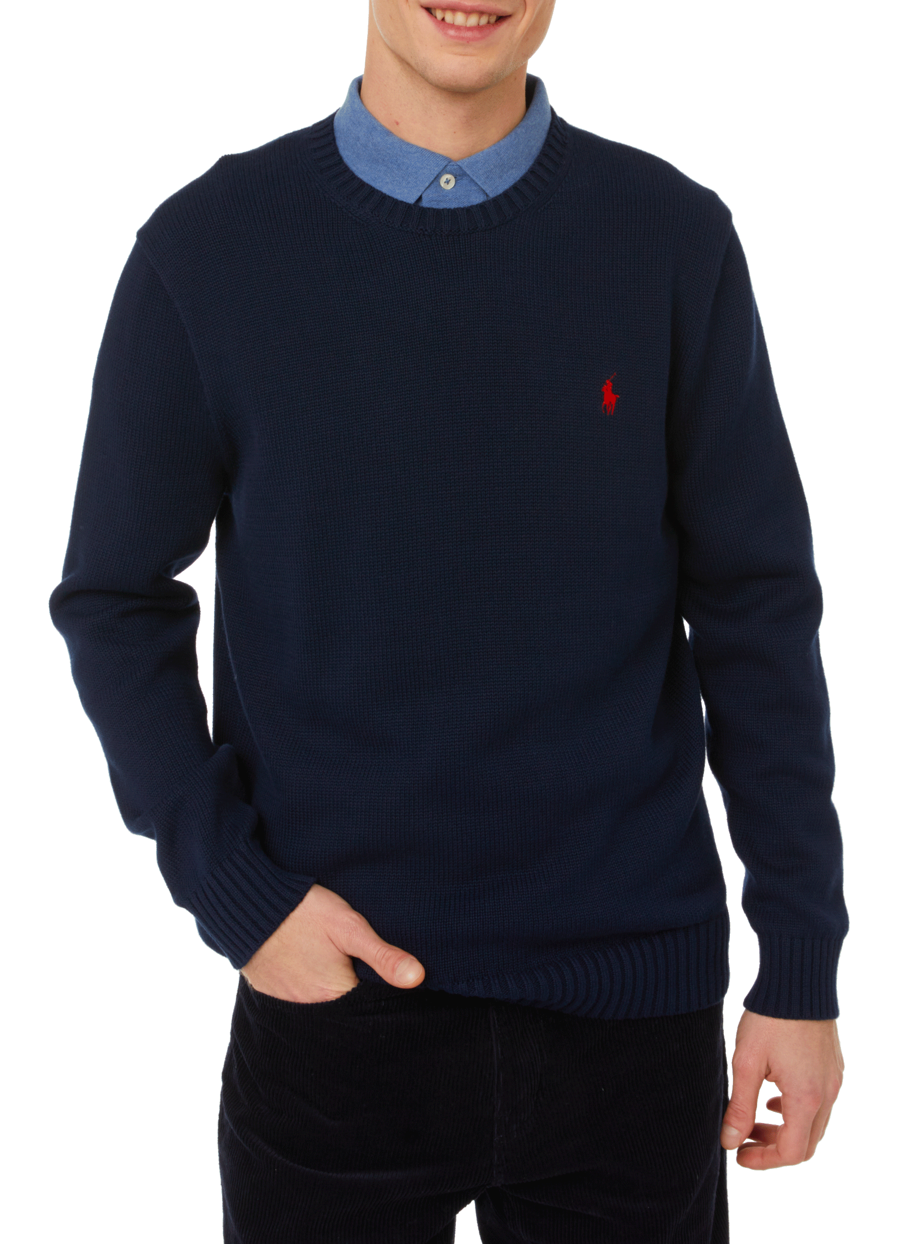 Straight cotton knit jumper POLO RALPH LAUREN Blue