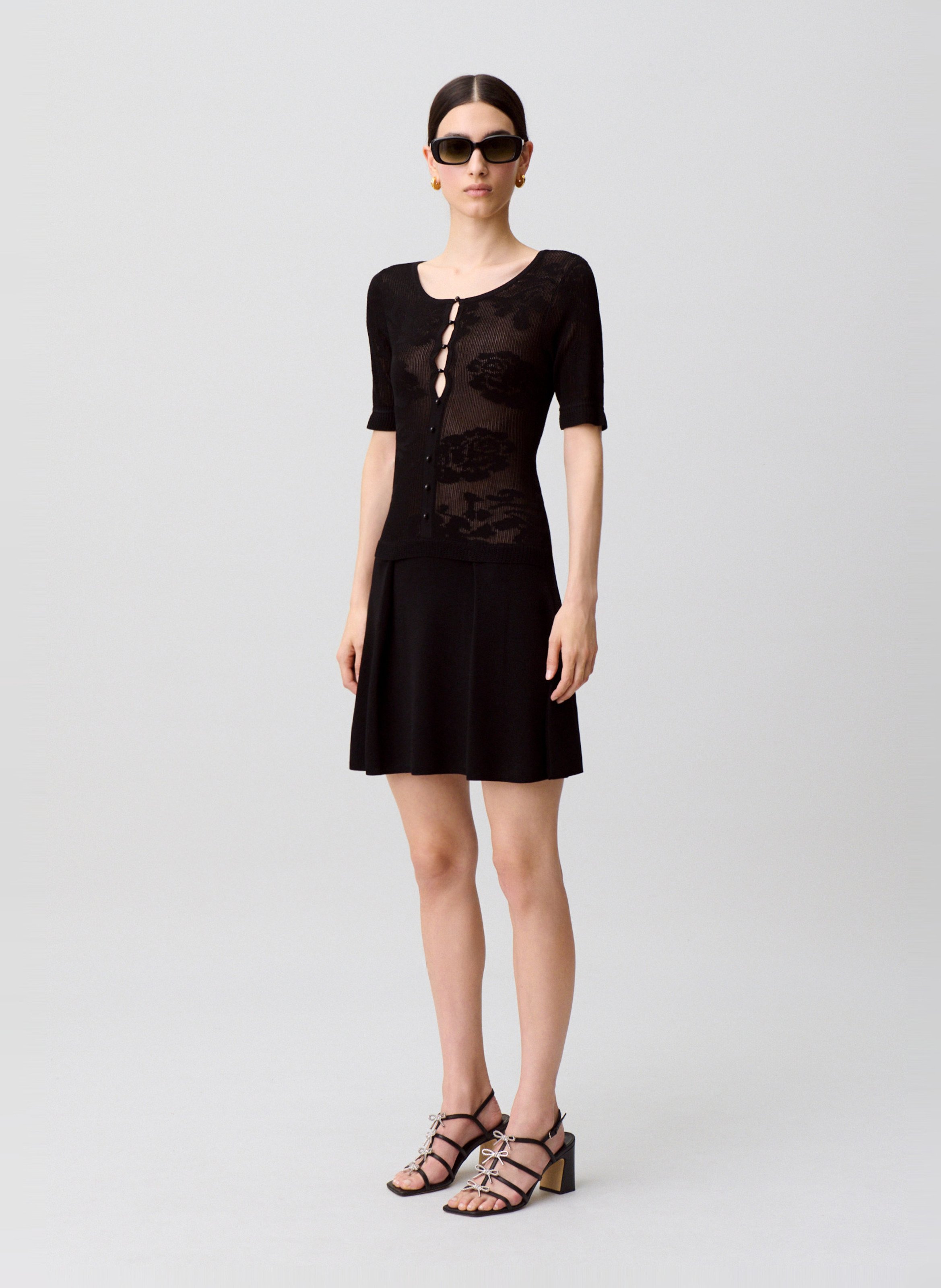 Robe courte col rond CLAUDIE PIERLOT Noir